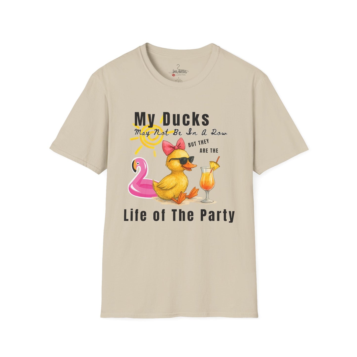 Duck - Life of The Party T-Shirt, Fun Summer Tee, Quirky Gift, Pool Party Shirt, Duck Lover Apparel - Shirt Happens Graphics