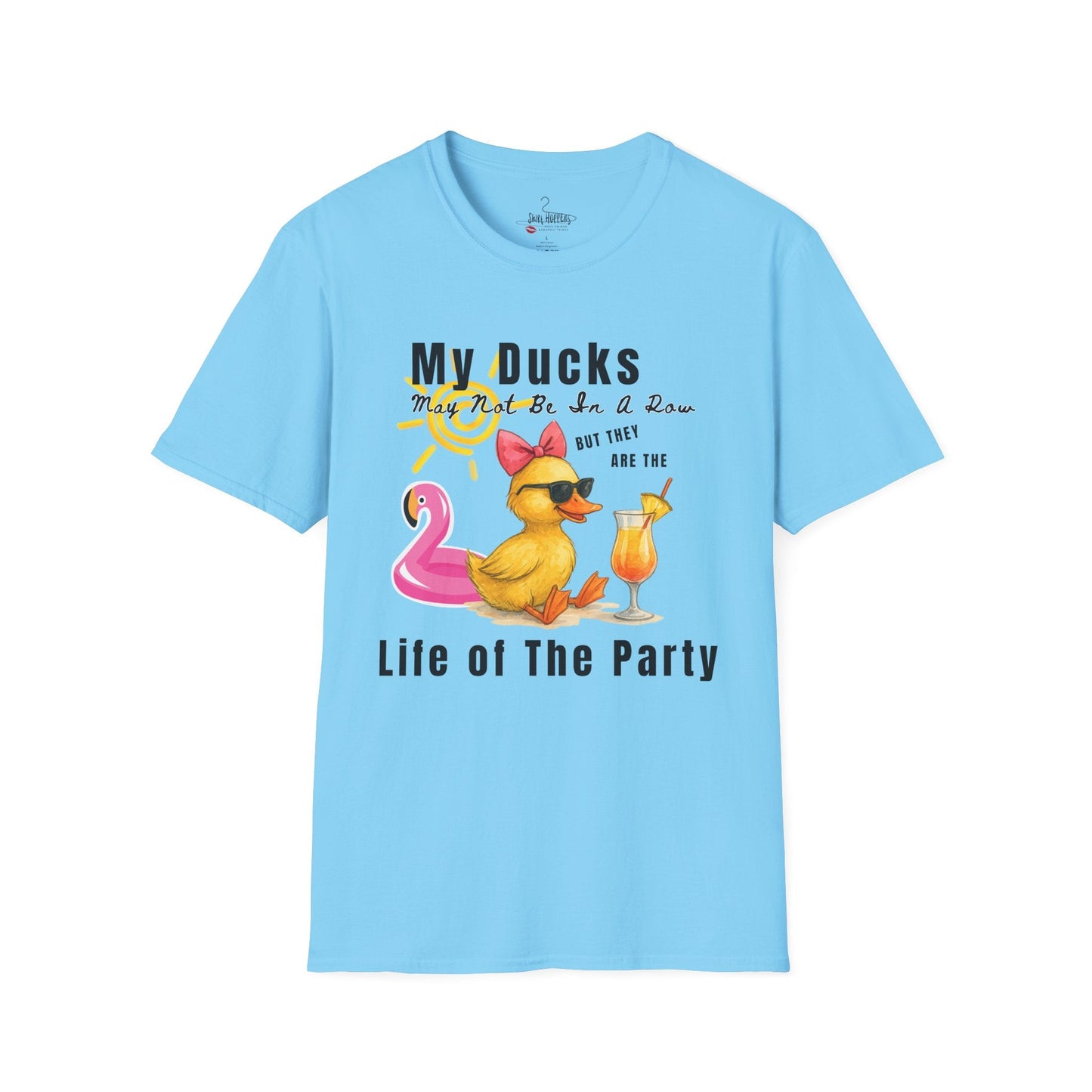 Duck - Life of The Party T-Shirt, Fun Summer Tee, Quirky Gift, Pool Party Shirt, Duck Lover Apparel - Shirt Happens Graphics