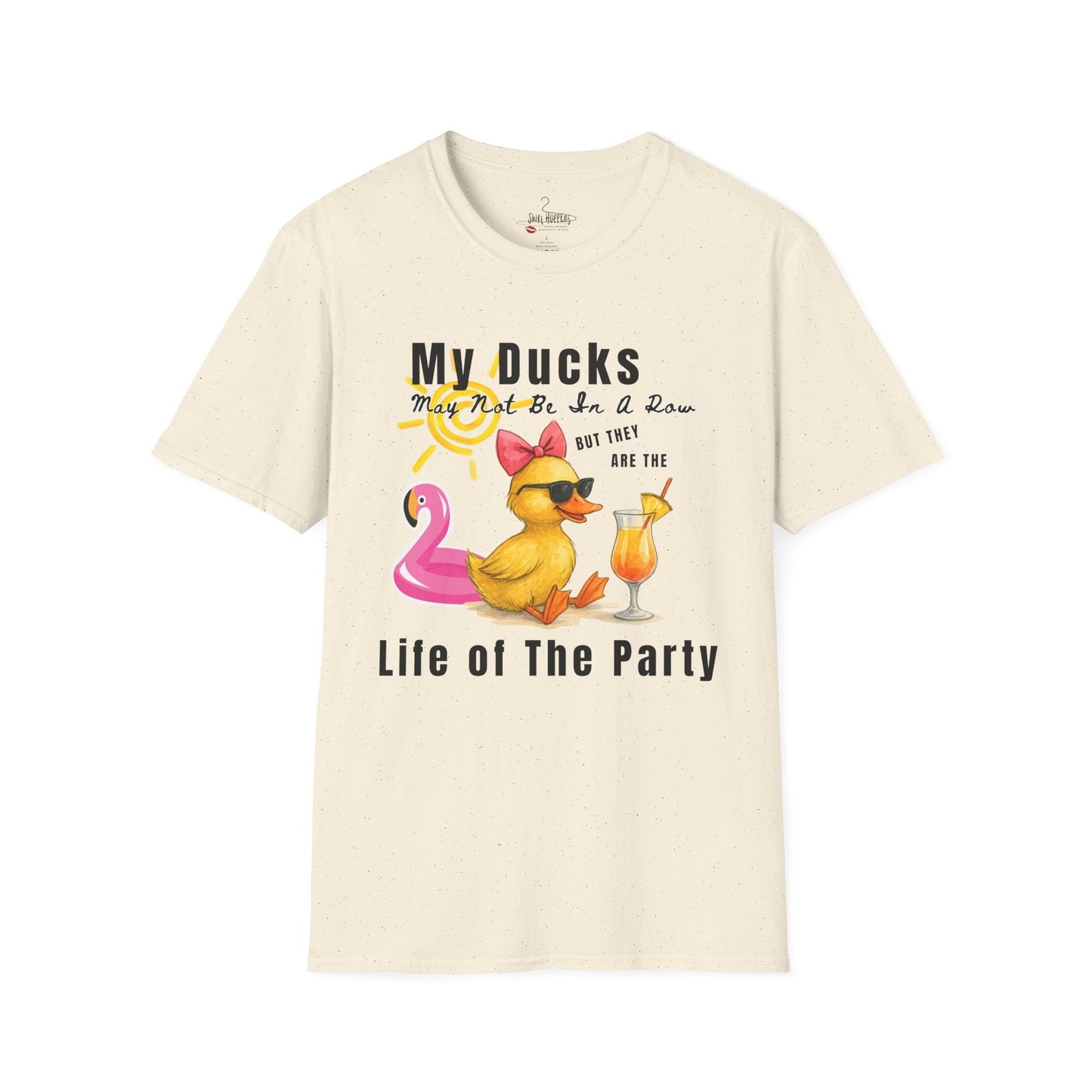 Duck - Life of The Party T-Shirt, Fun Summer Tee, Quirky Gift, Pool Party Shirt, Duck Lover Apparel - Shirt Happens Graphics