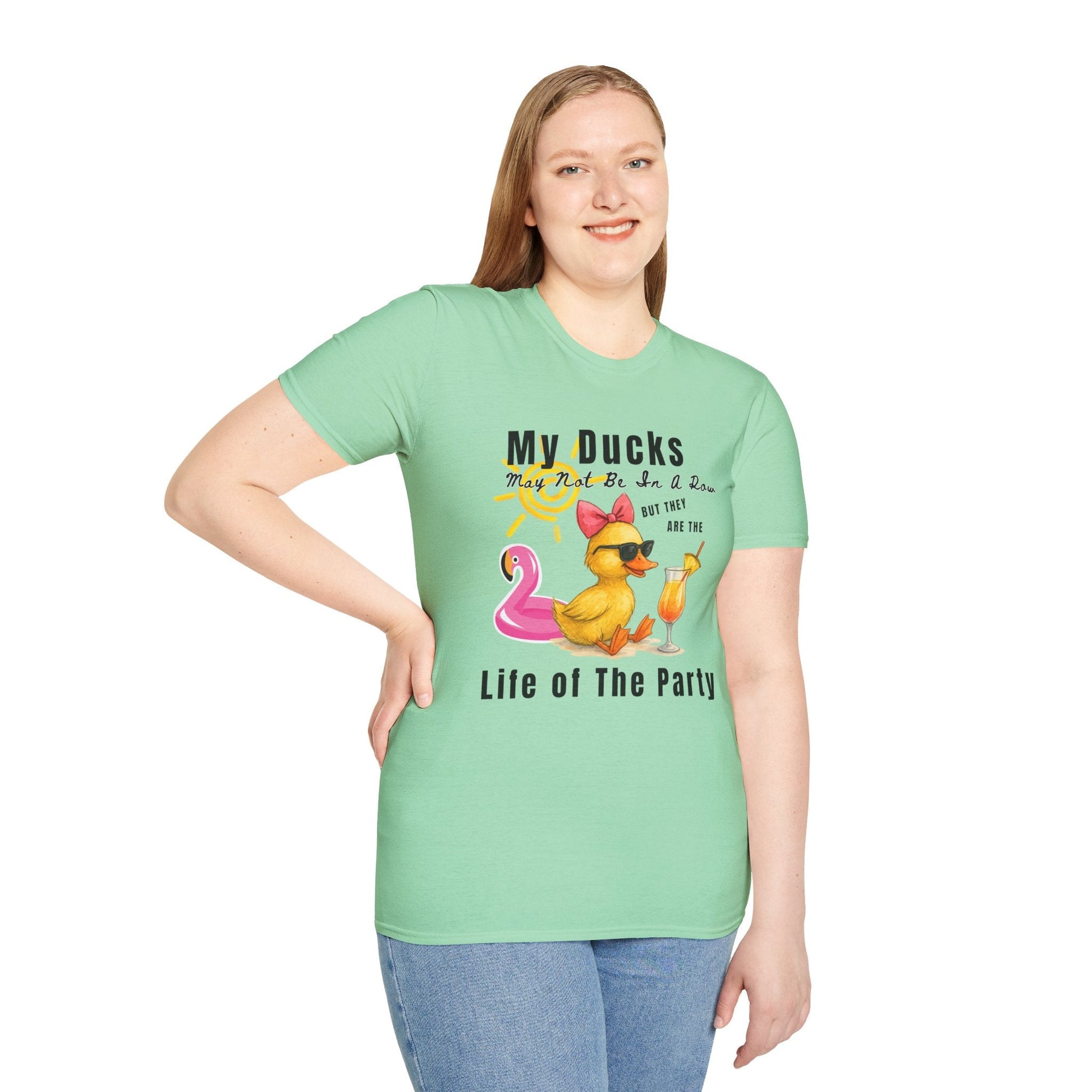 Duck - Life of The Party T-Shirt, Fun Summer Tee, Quirky Gift, Pool Party Shirt, Duck Lover Apparel - Shirt Happens Graphics