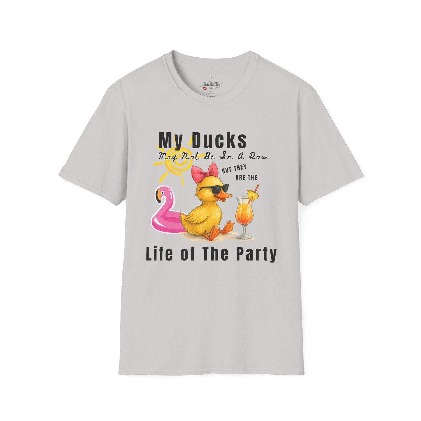 Duck - Life of The Party T-Shirt, Fun Summer Tee, Quirky Gift, Pool Party Shirt, Duck Lover Apparel - Shirt Happens Graphics