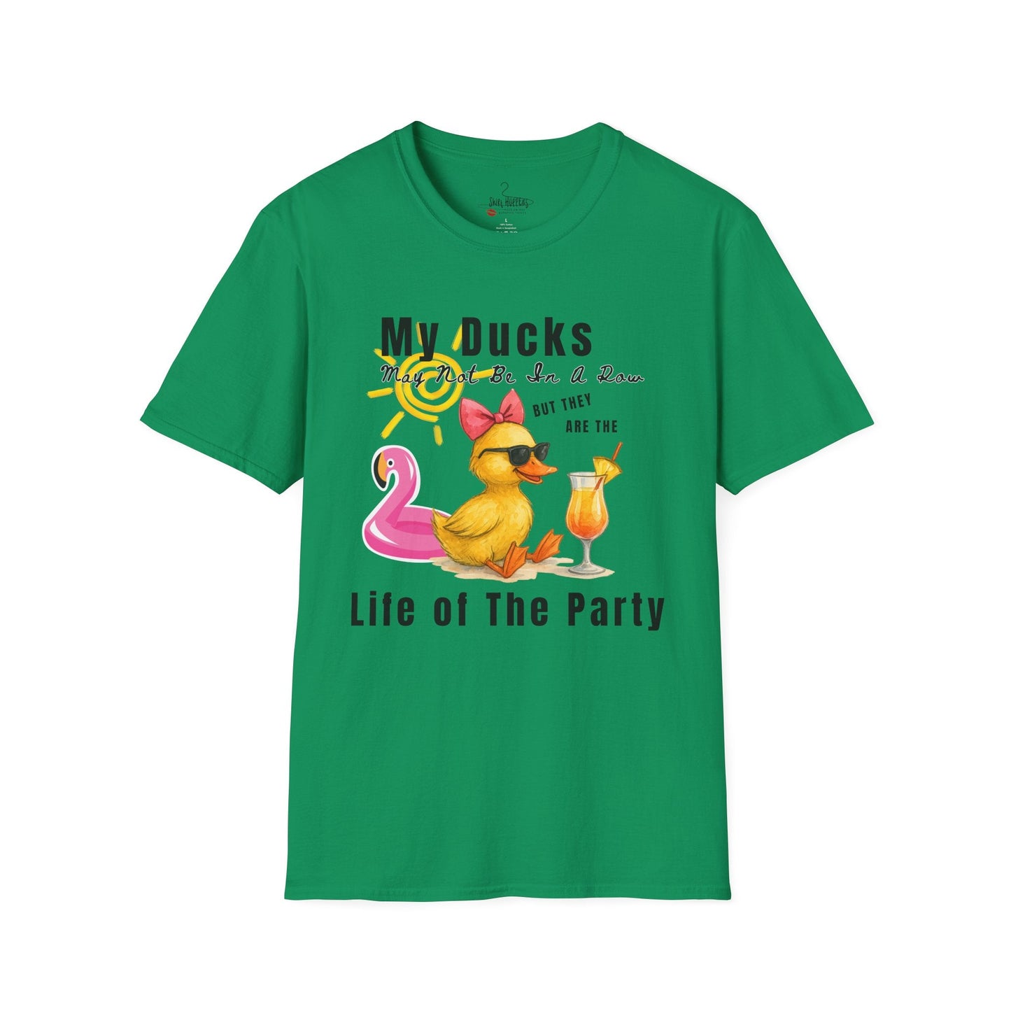 Duck - Life of The Party T-Shirt, Fun Summer Tee, Quirky Gift, Pool Party Shirt, Duck Lover Apparel - Shirt Happens Graphics