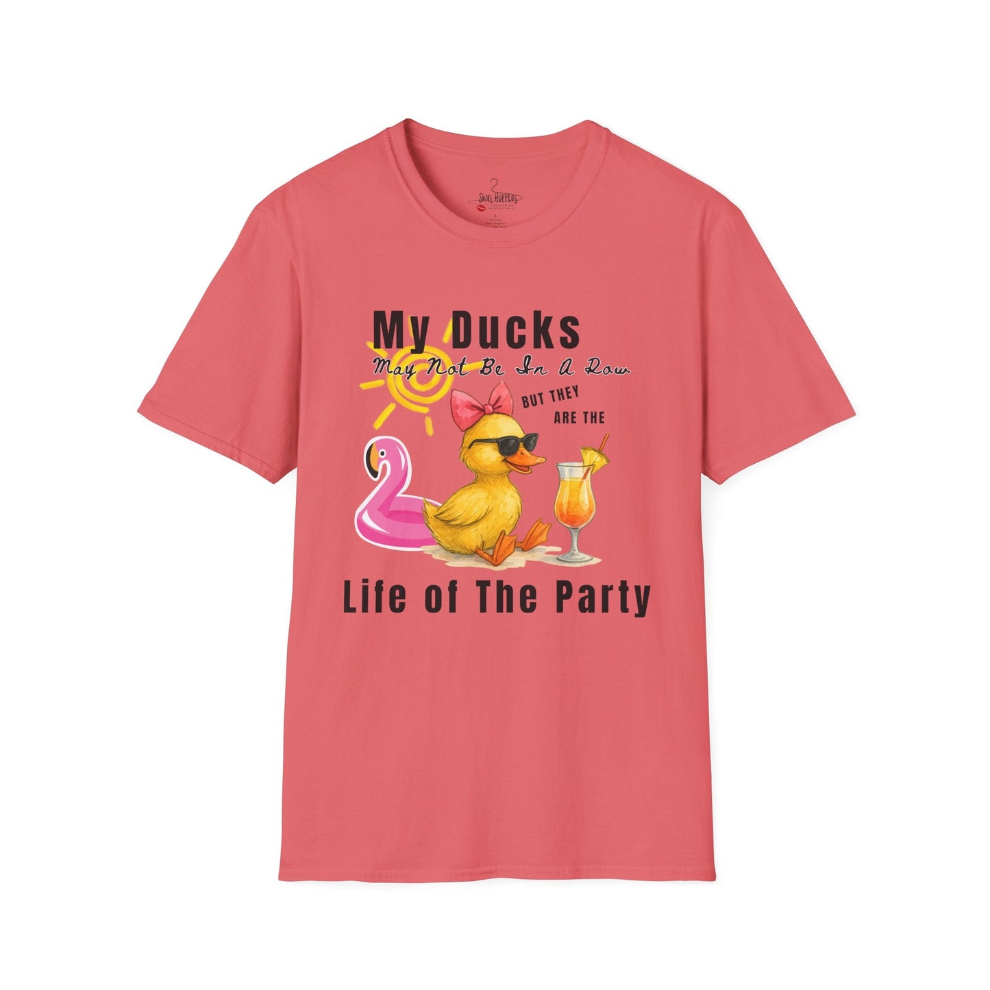 Duck - Life of The Party T-Shirt, Fun Summer Tee, Quirky Gift, Pool Party Shirt, Duck Lover Apparel - Shirt Happens Graphics