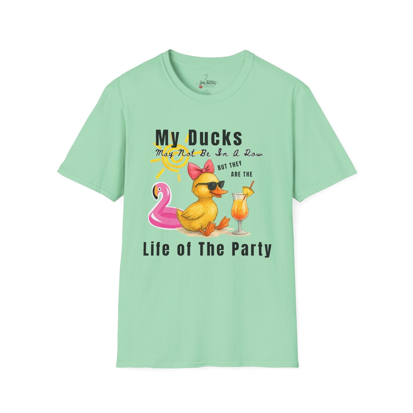 Duck - Life of The Party T-Shirt, Fun Summer Tee, Quirky Gift, Pool Party Shirt, Duck Lover Apparel - Shirt Happens Graphics