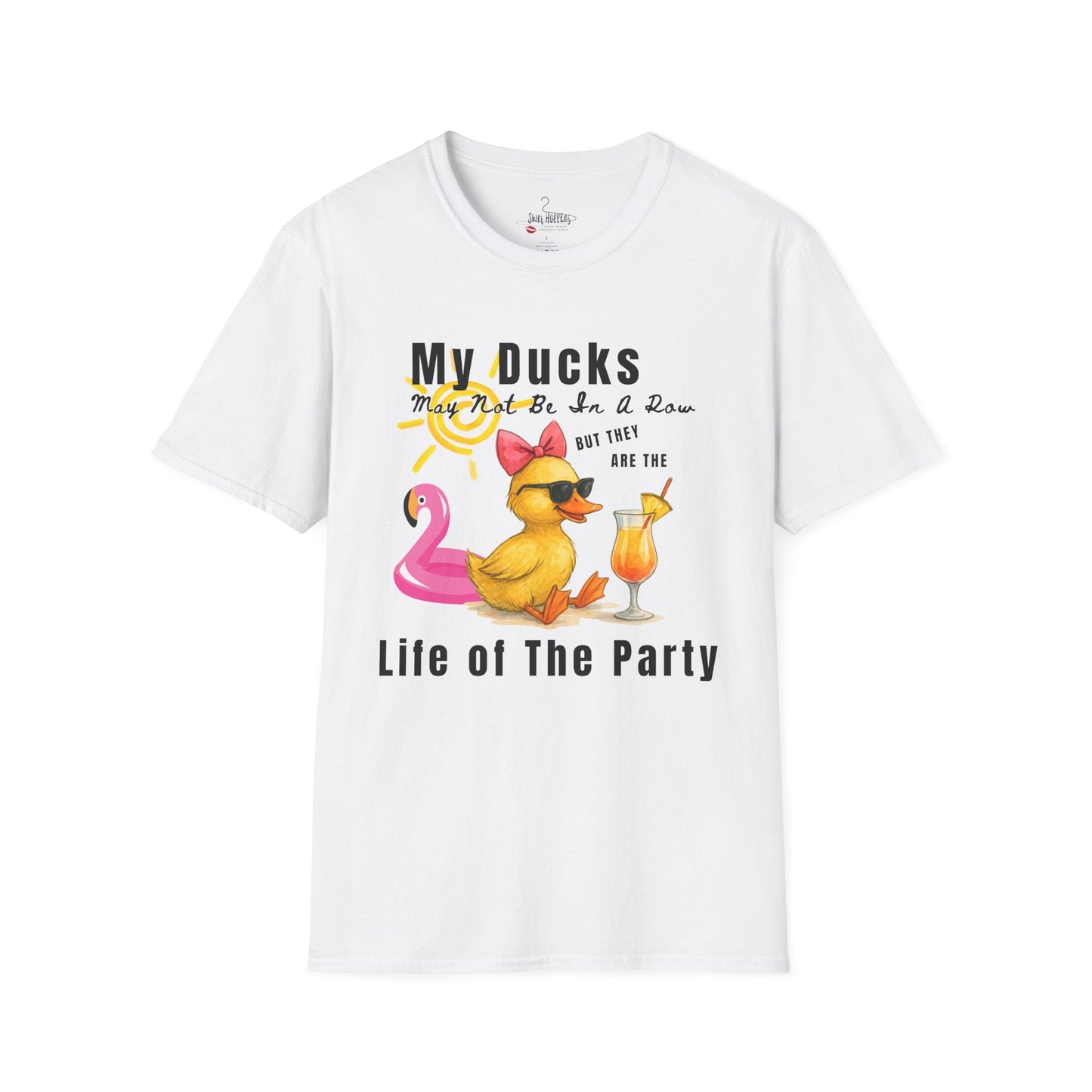 Duck - Life of The Party T-Shirt, Fun Summer Tee, Quirky Gift, Pool Party Shirt, Duck Lover Apparel - Shirt Happens Graphics