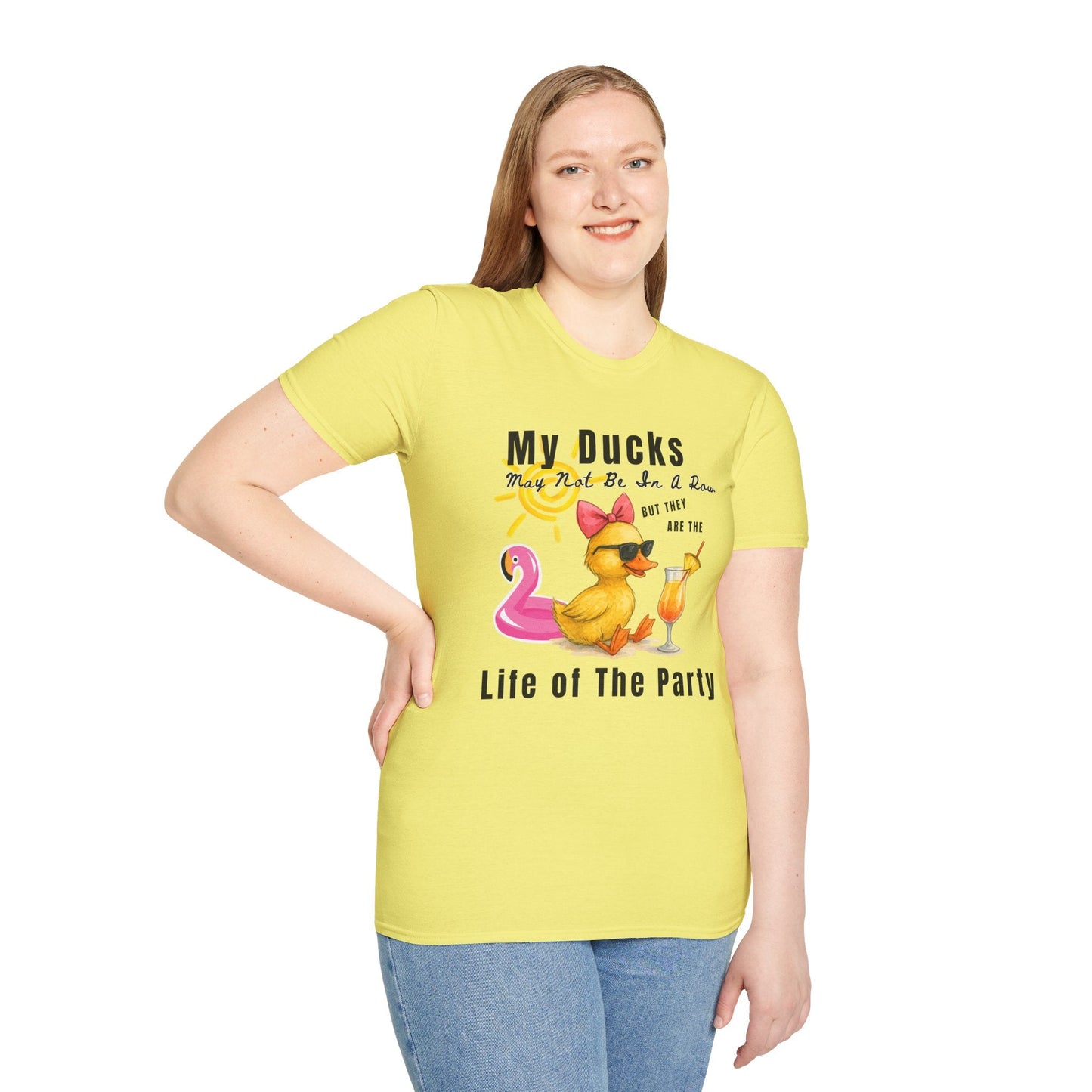 Duck - Life of The Party T-Shirt, Fun Summer Tee, Quirky Gift, Pool Party Shirt, Duck Lover Apparel - Shirt Happens Graphics