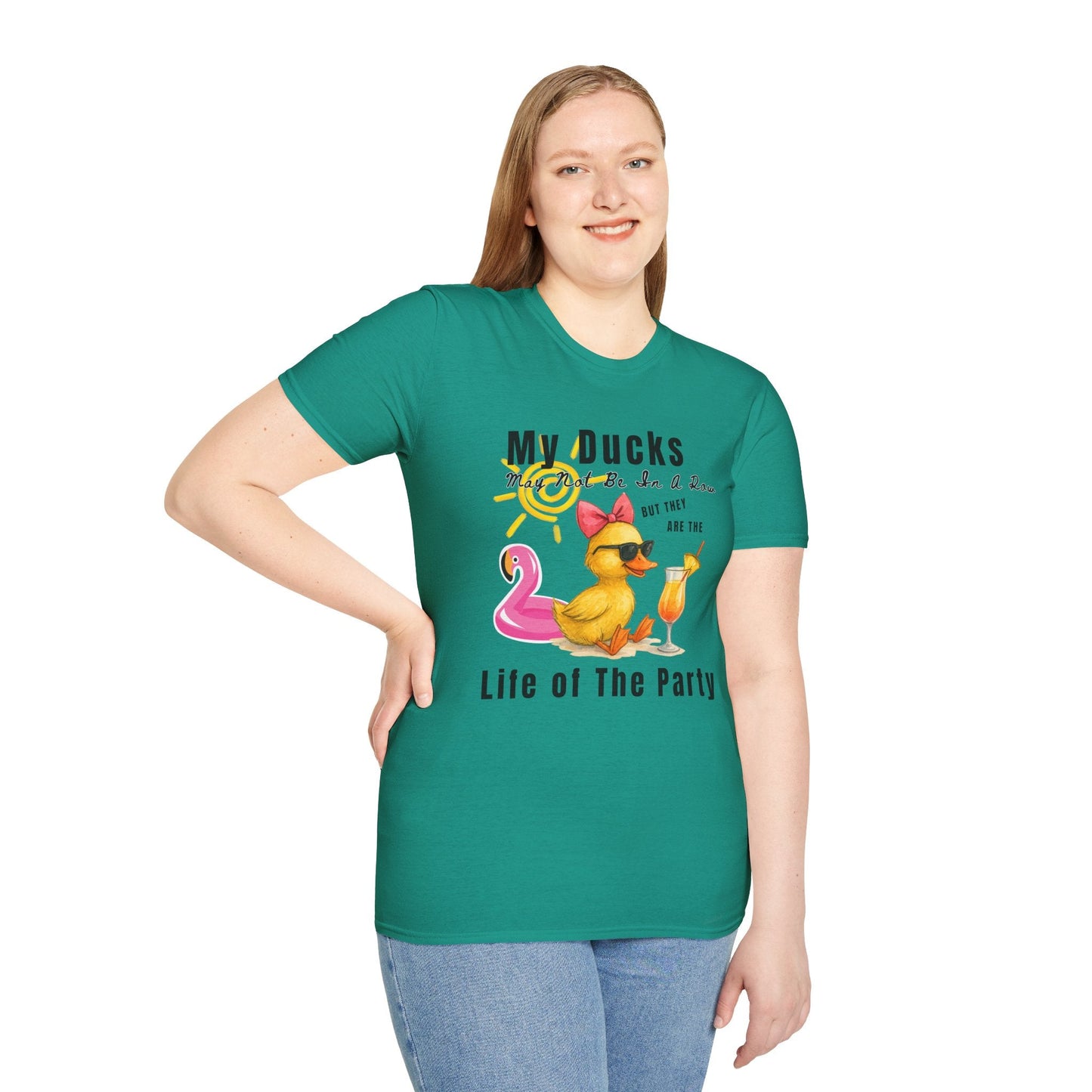 Duck - Life of The Party T-Shirt, Fun Summer Tee, Quirky Gift, Pool Party Shirt, Duck Lover Apparel - Shirt Happens Graphics