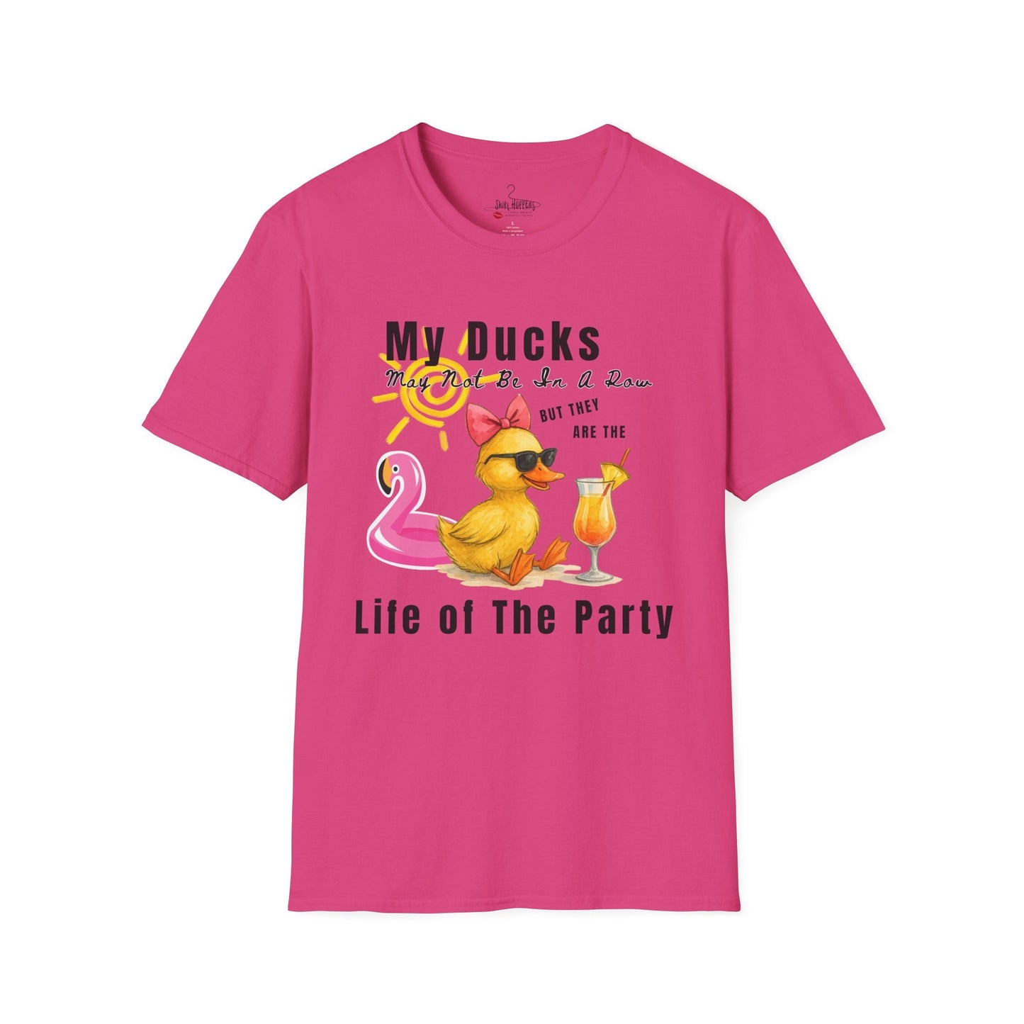 Duck - Life of The Party T-Shirt, Fun Summer Tee, Quirky Gift, Pool Party Shirt, Duck Lover Apparel - Shirt Happens Graphics