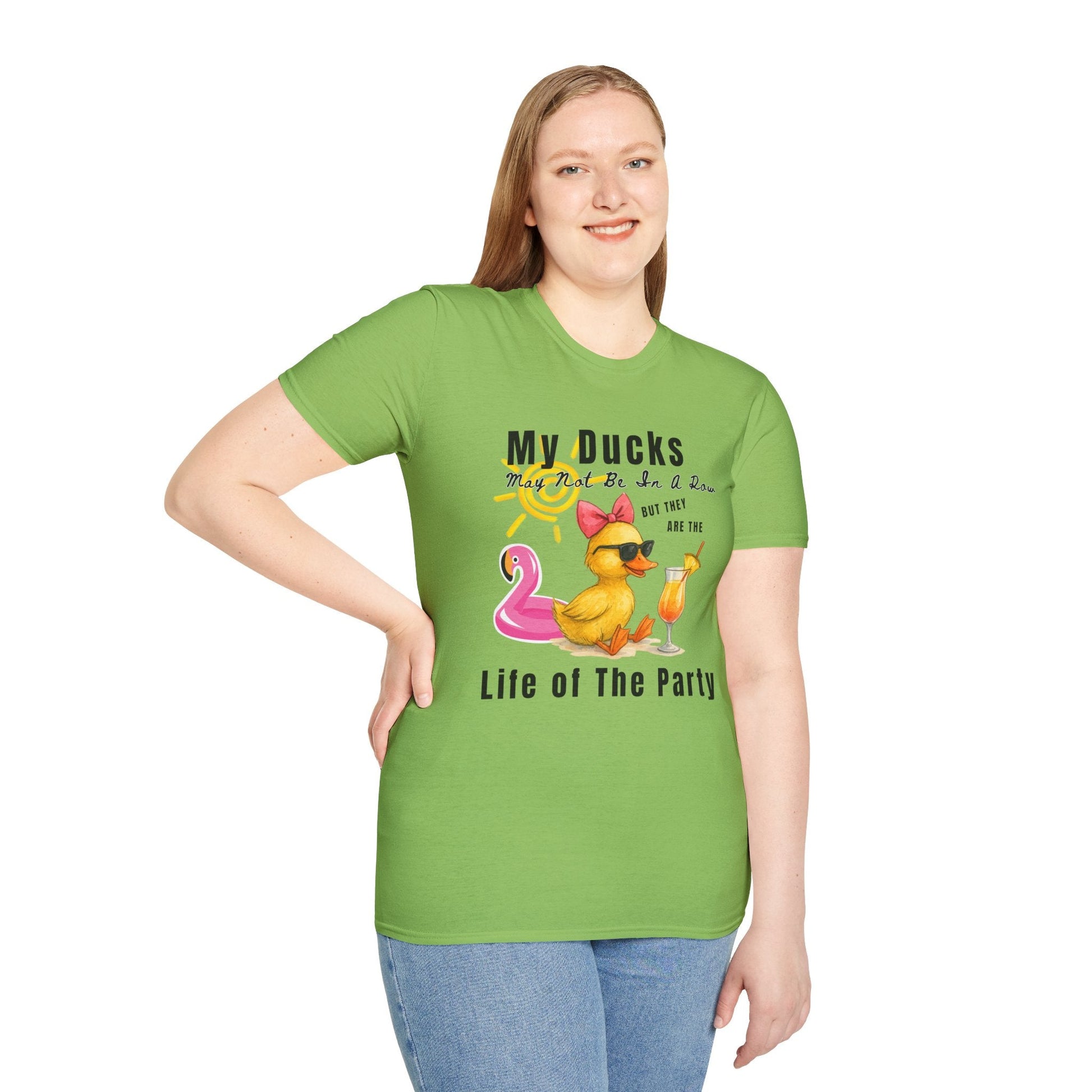 Duck - Life of The Party T-Shirt, Fun Summer Tee, Quirky Gift, Pool Party Shirt, Duck Lover Apparel - Shirt Happens Graphics