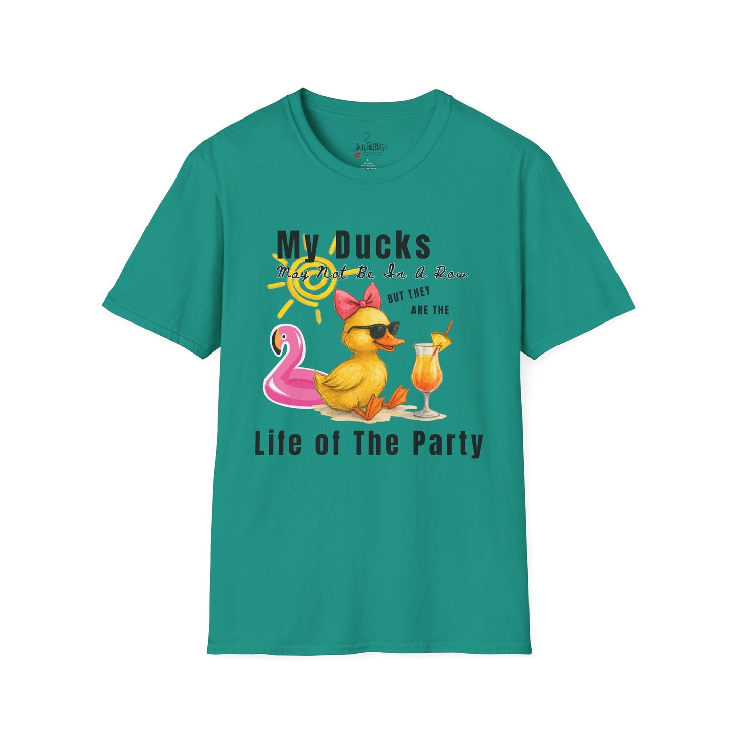 Duck - Life of The Party T-Shirt, Fun Summer Tee, Quirky Gift, Pool Party Shirt, Duck Lover Apparel - Shirt Happens Graphics