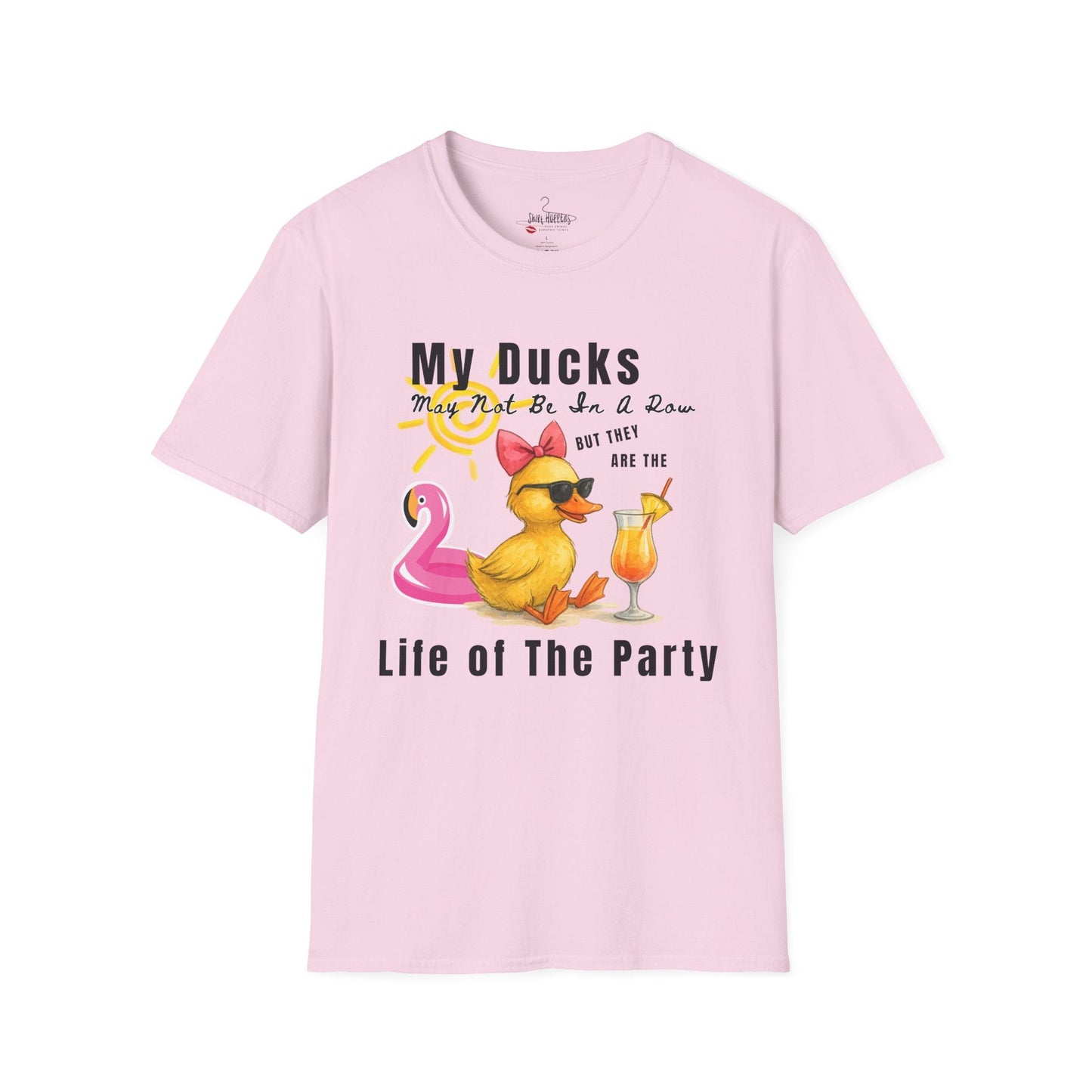 Duck - Life of The Party T-Shirt, Fun Summer Tee, Quirky Gift, Pool Party Shirt, Duck Lover Apparel - Shirt Happens Graphics