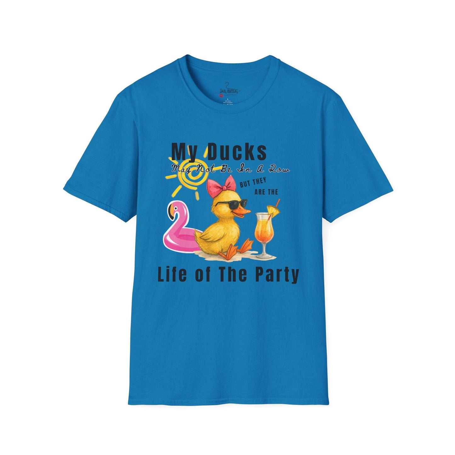 Duck - Life of The Party T-Shirt, Fun Summer Tee, Quirky Gift, Pool Party Shirt, Duck Lover Apparel - Shirt Happens Graphics