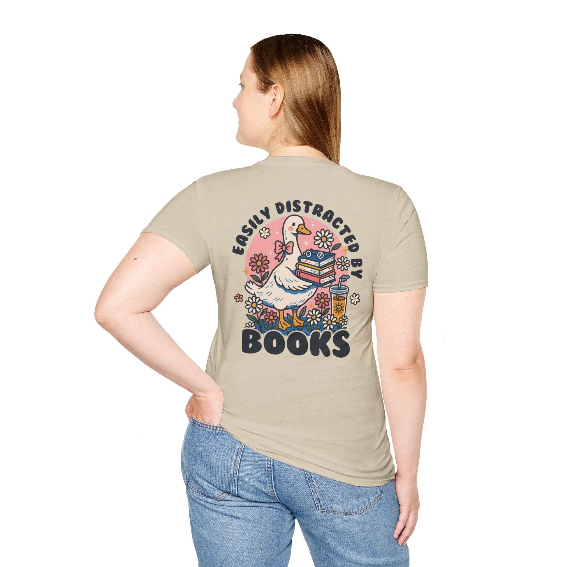 Easily Distracted by Books - T-Shirt - Shirt Happens Graphics