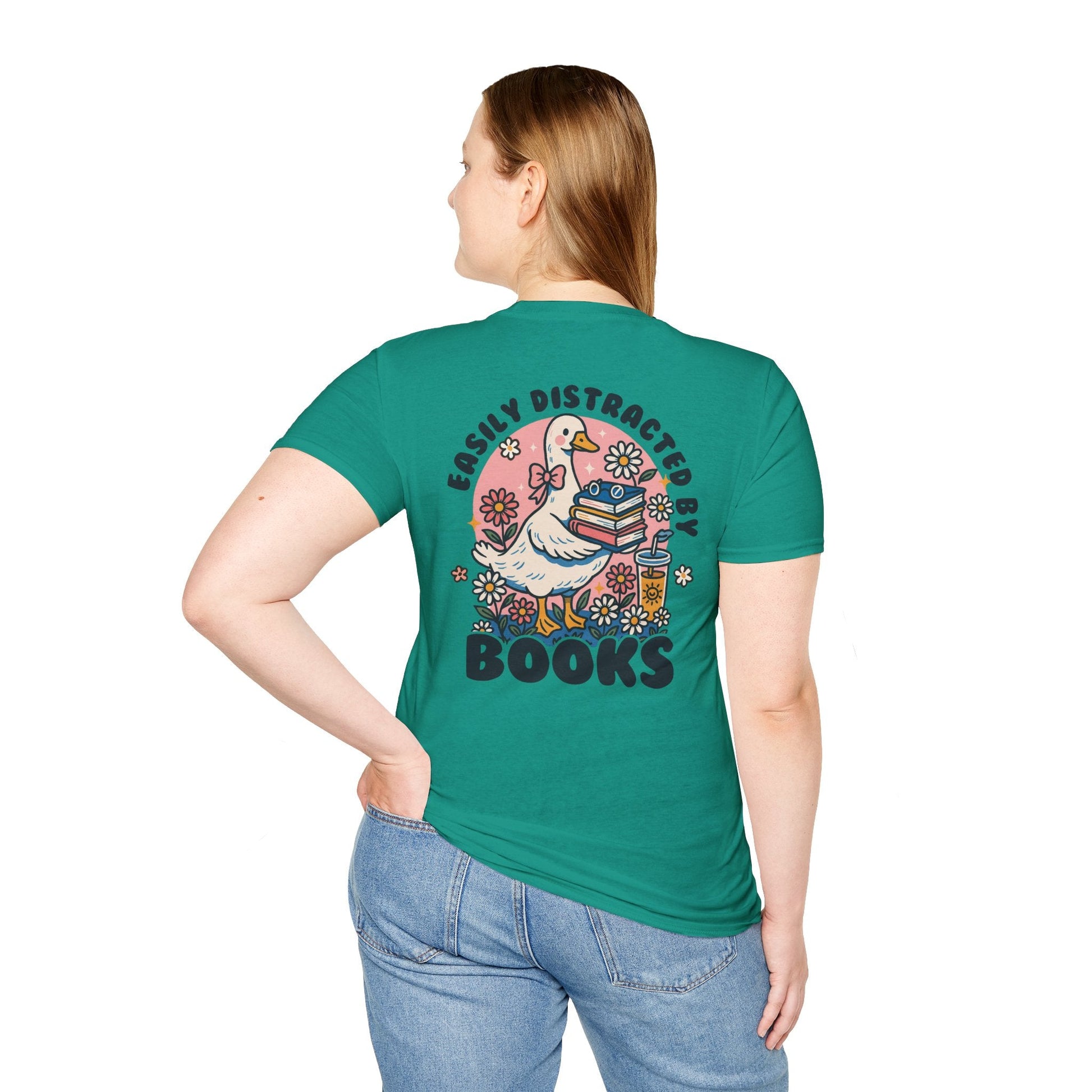 Easily Distracted by Books - T-Shirt - Shirt Happens Graphics