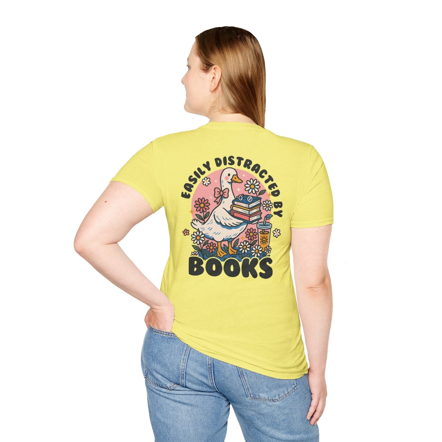 Easily Distracted by Books - T-Shirt - Shirt Happens Graphics