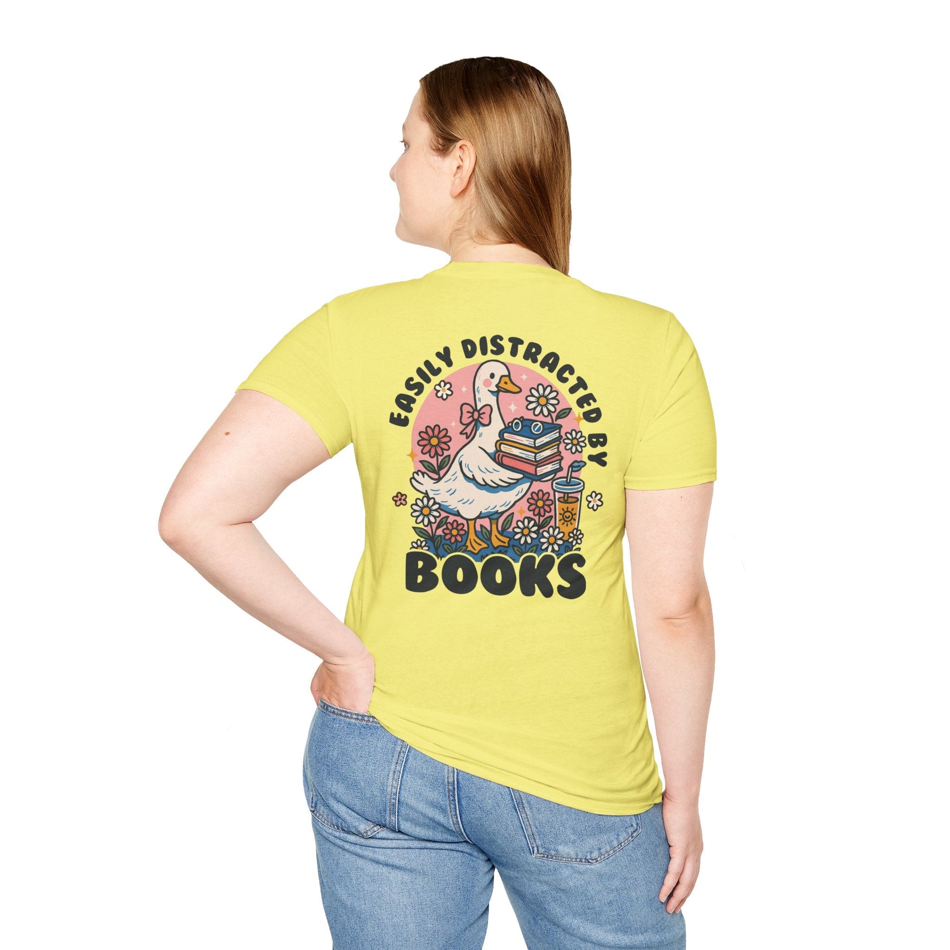 Easily Distracted by Books - T-Shirt - Shirt Happens Graphics