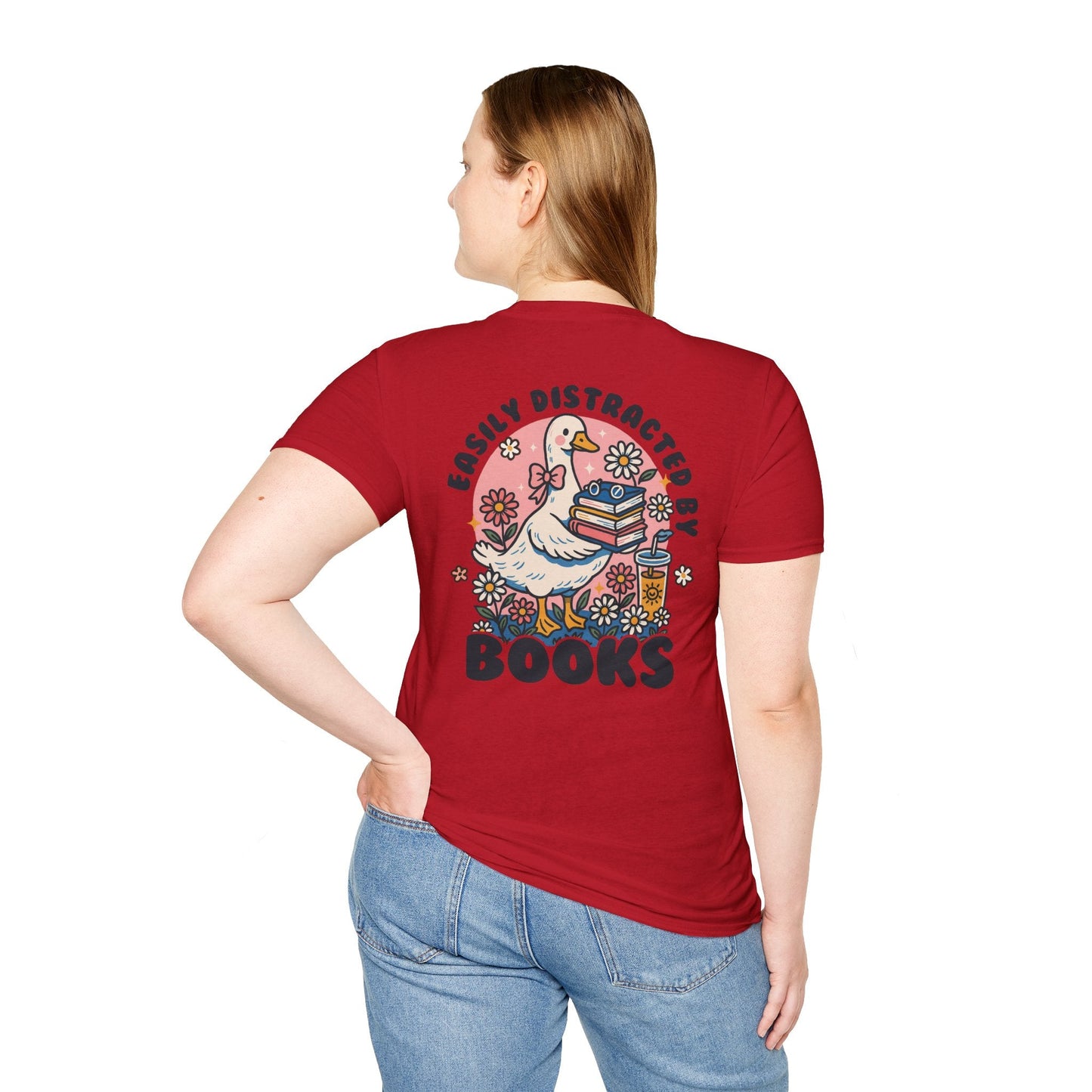 Easily Distracted by Books - T-Shirt - Shirt Happens Graphics