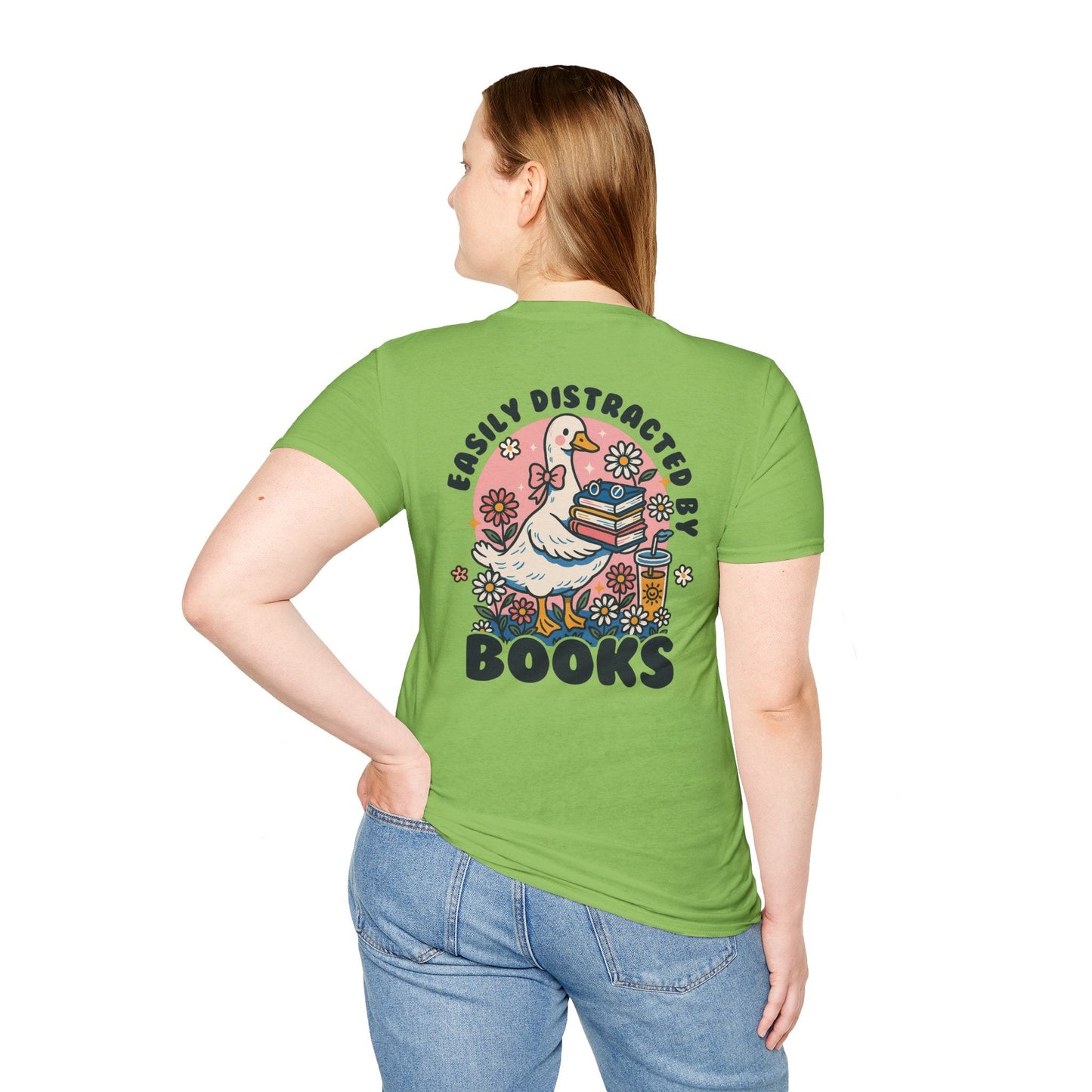 Easily Distracted by Books - T-Shirt - Shirt Happens Graphics