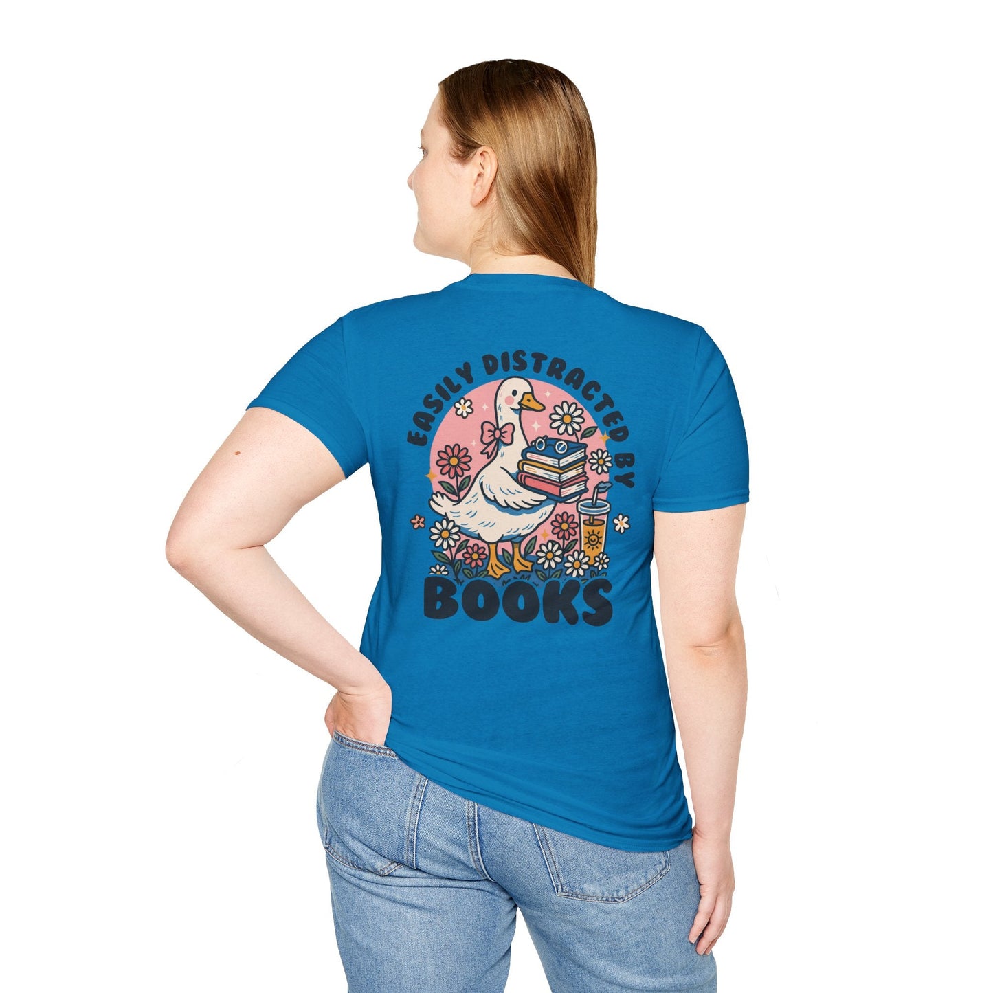 Easily Distracted by Books - T-Shirt - Shirt Happens Graphics
