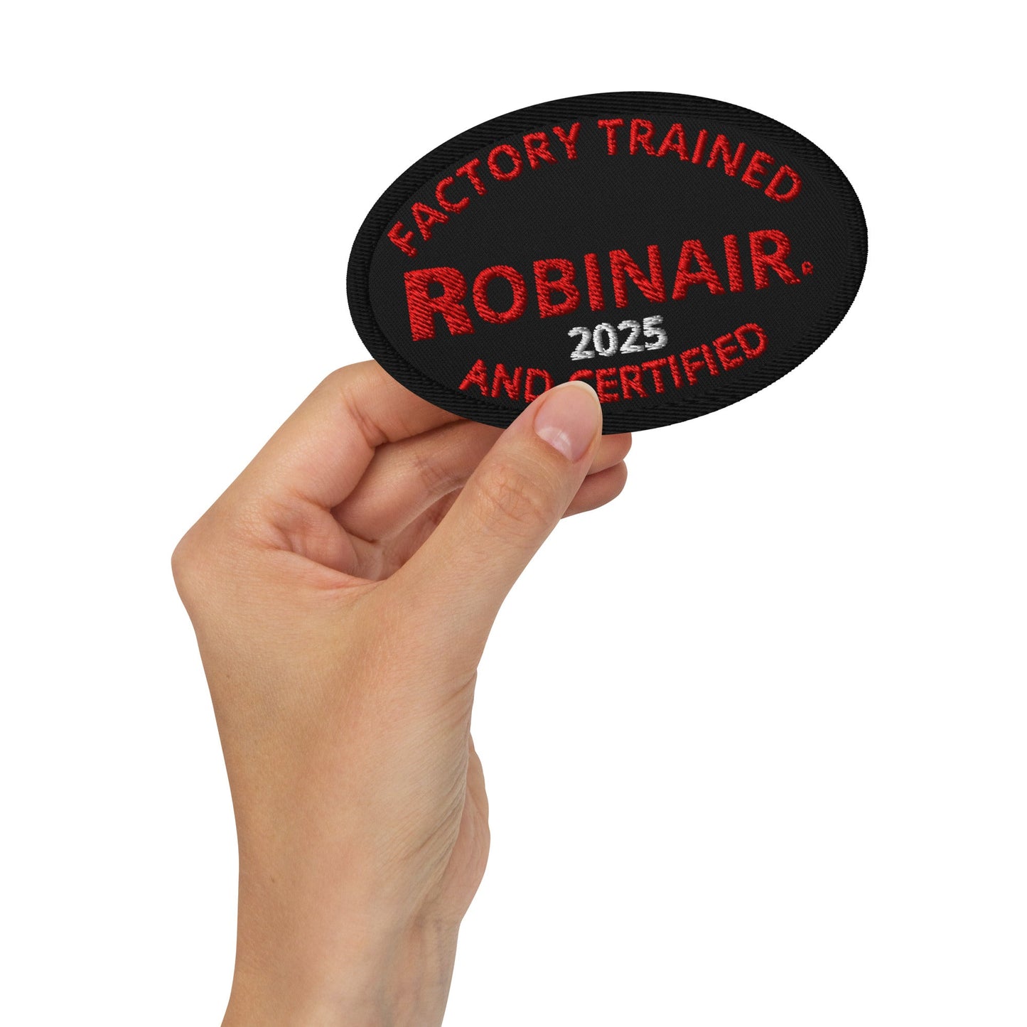 Embroidered patches - Shirt Happens Graphics