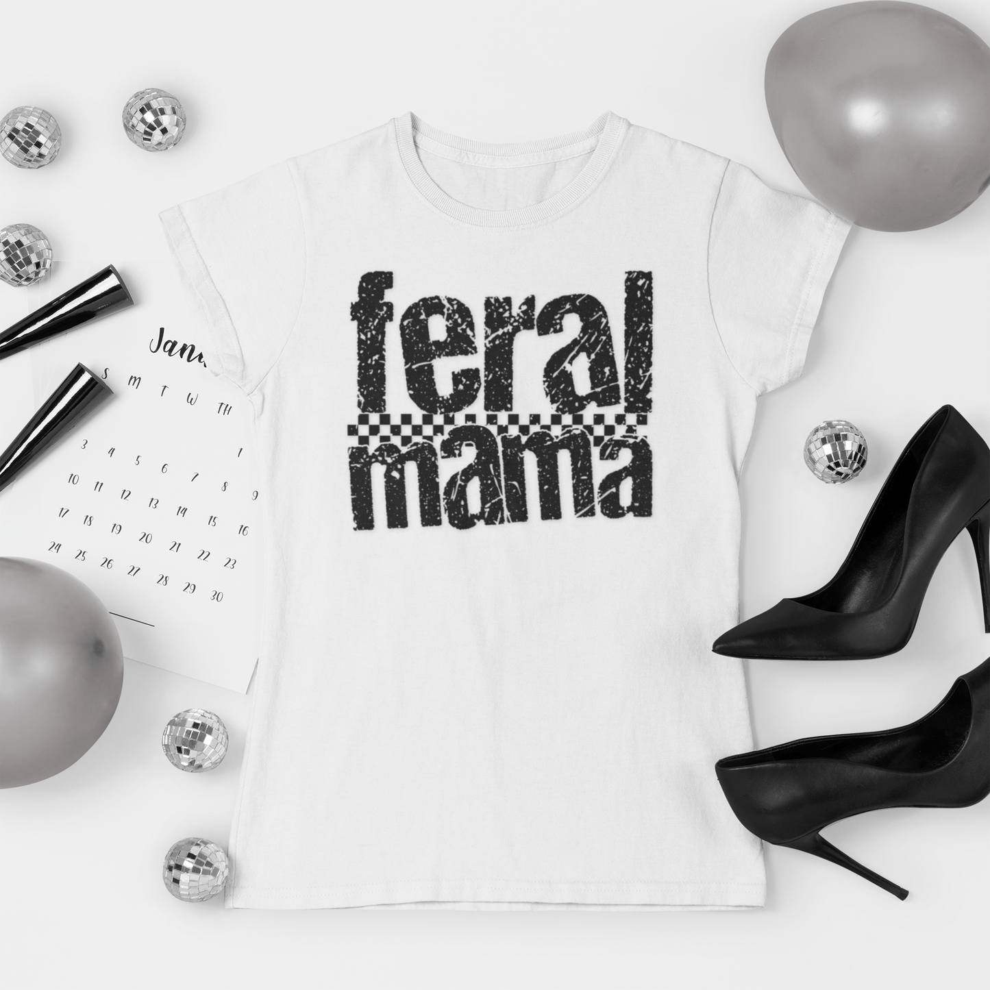 Feral Mama Unisex Softstyle T-Shirt, Funny Gift for Moms, Casual Wear, Graphic Tee, Mother's Day Present, Everyday Comfort - Shirt Happens Graphics