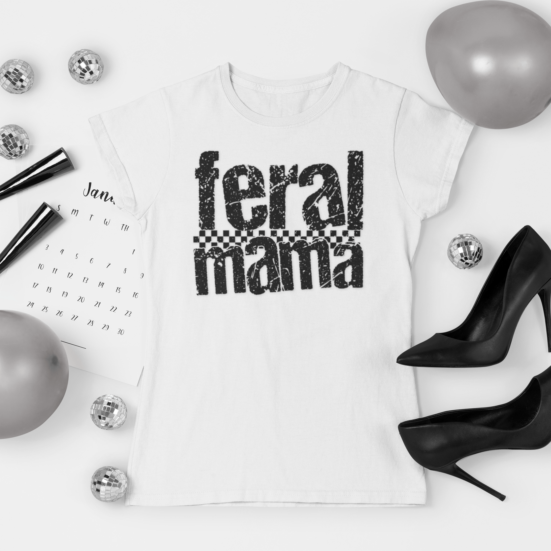Feral Mama Unisex Softstyle T-Shirt, Funny Gift for Moms, Casual Wear, Graphic Tee, Mother's Day Present, Everyday Comfort - Shirt Happens Graphics