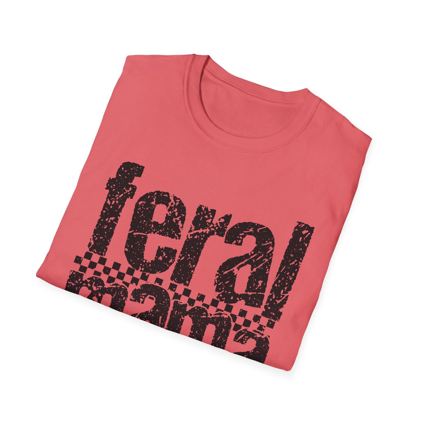 Feral Mama Unisex Softstyle T-Shirt, Funny Gift for Moms, Casual Wear, Graphic Tee, Mother's Day Present, Everyday Comfort - Shirt Happens Graphics