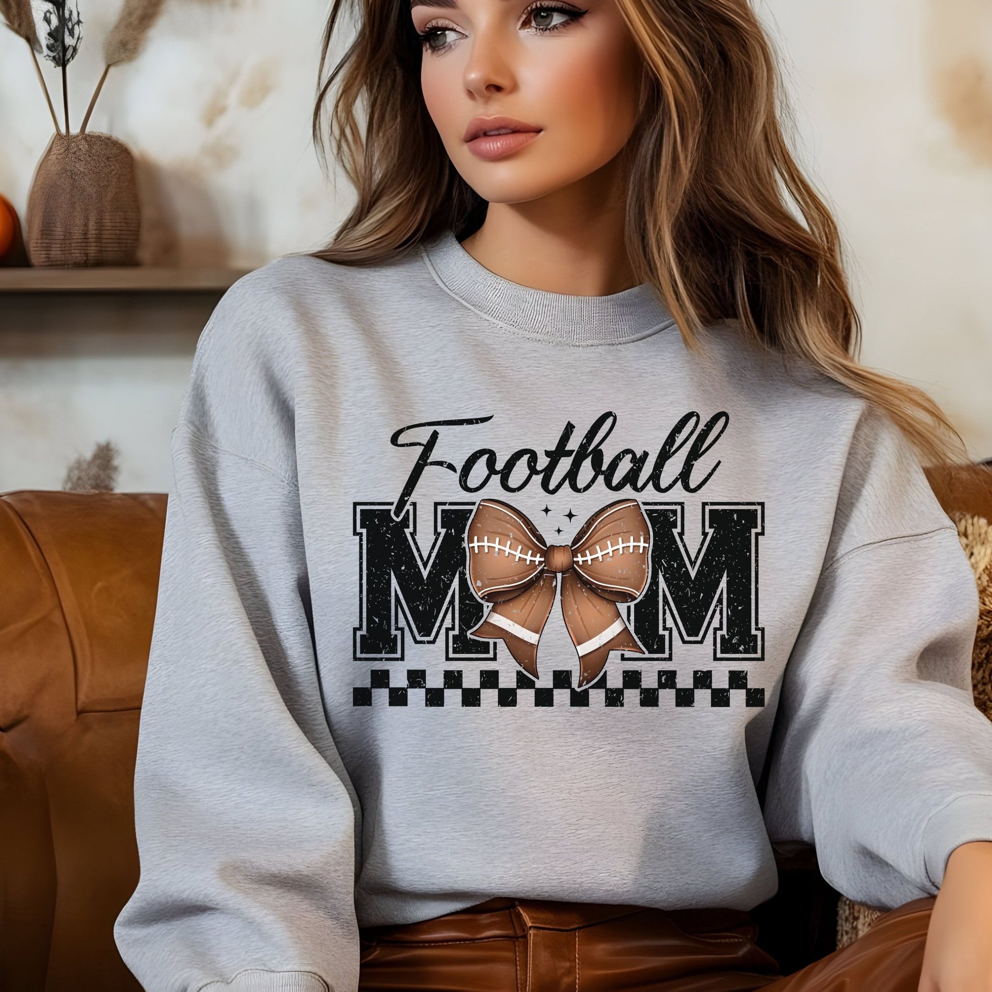 Football Mom Cozy Sweatshirt - Shirt Happens Graphics