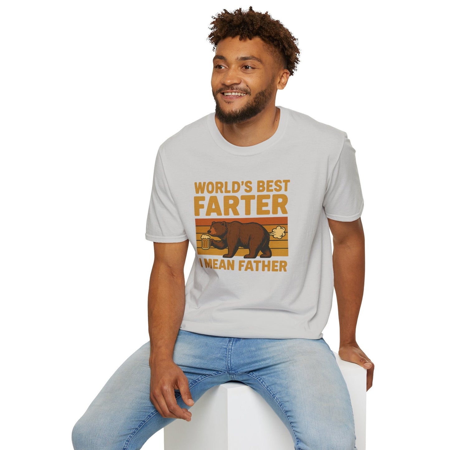 Funny Fathers Day T-Shirt, World's Best Farter Shirt, Dad Humor Tee, Unisex Gift for Dad, Comfy Father's Day Apparel - Shirt Happens Graphics