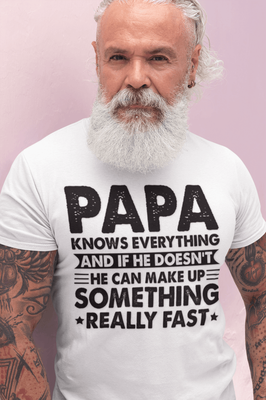 Funny Papa T-Shirt, Gift for Dad, Birthday Shirt, Fun Father's Day Tee, Dad Humor Apparel - Shirt Happens Graphics