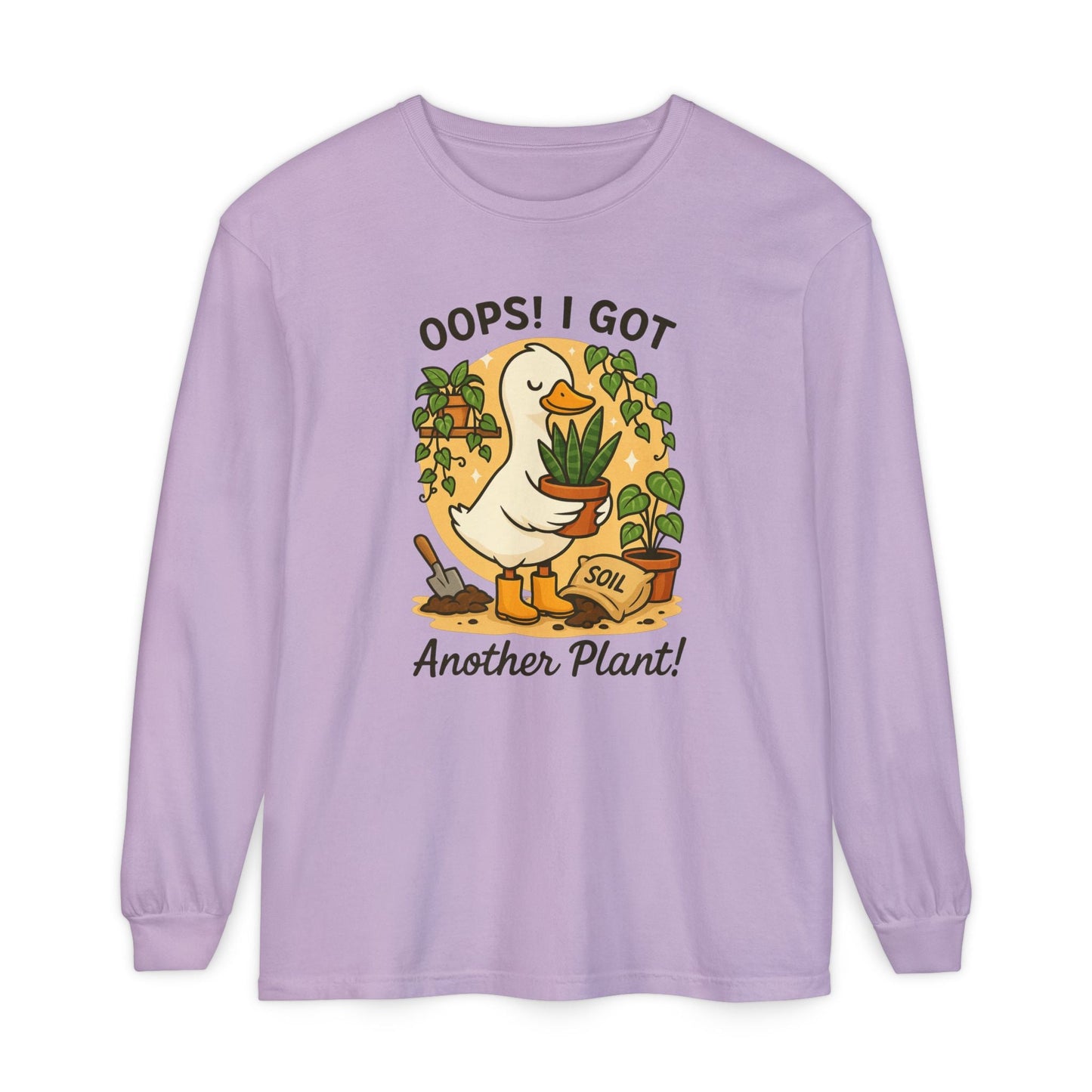 Gardening Humor Long Sleeve Tee, Oops I Got Another Plant Shirt, Funny Plant Lover Gift, Unisex Plant Enthusiast Top, Quirky Gardening [...] - Shirt Happens Graphics