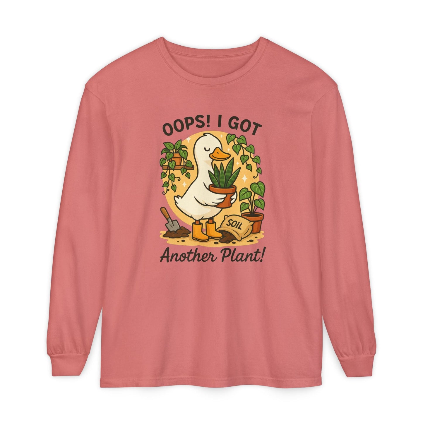 Gardening Humor Long Sleeve Tee, Oops I Got Another Plant Shirt, Funny Plant Lover Gift, Unisex Plant Enthusiast Top, Quirky Gardening [...] - Shirt Happens Graphics