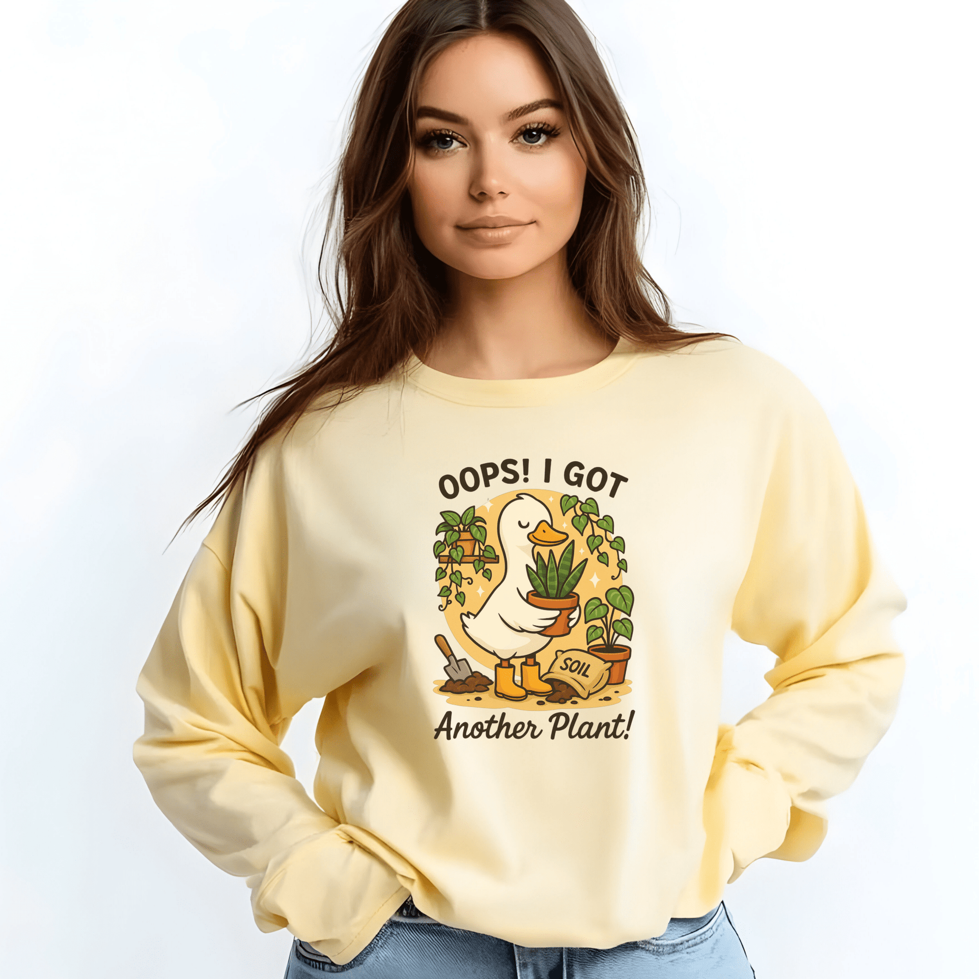 Gardening Humor Long Sleeve Tee, Oops I Got Another Plant Shirt, Funny Plant Lover Gift, Unisex Plant Enthusiast Top, Quirky Gardening [...] - Shirt Happens Graphics