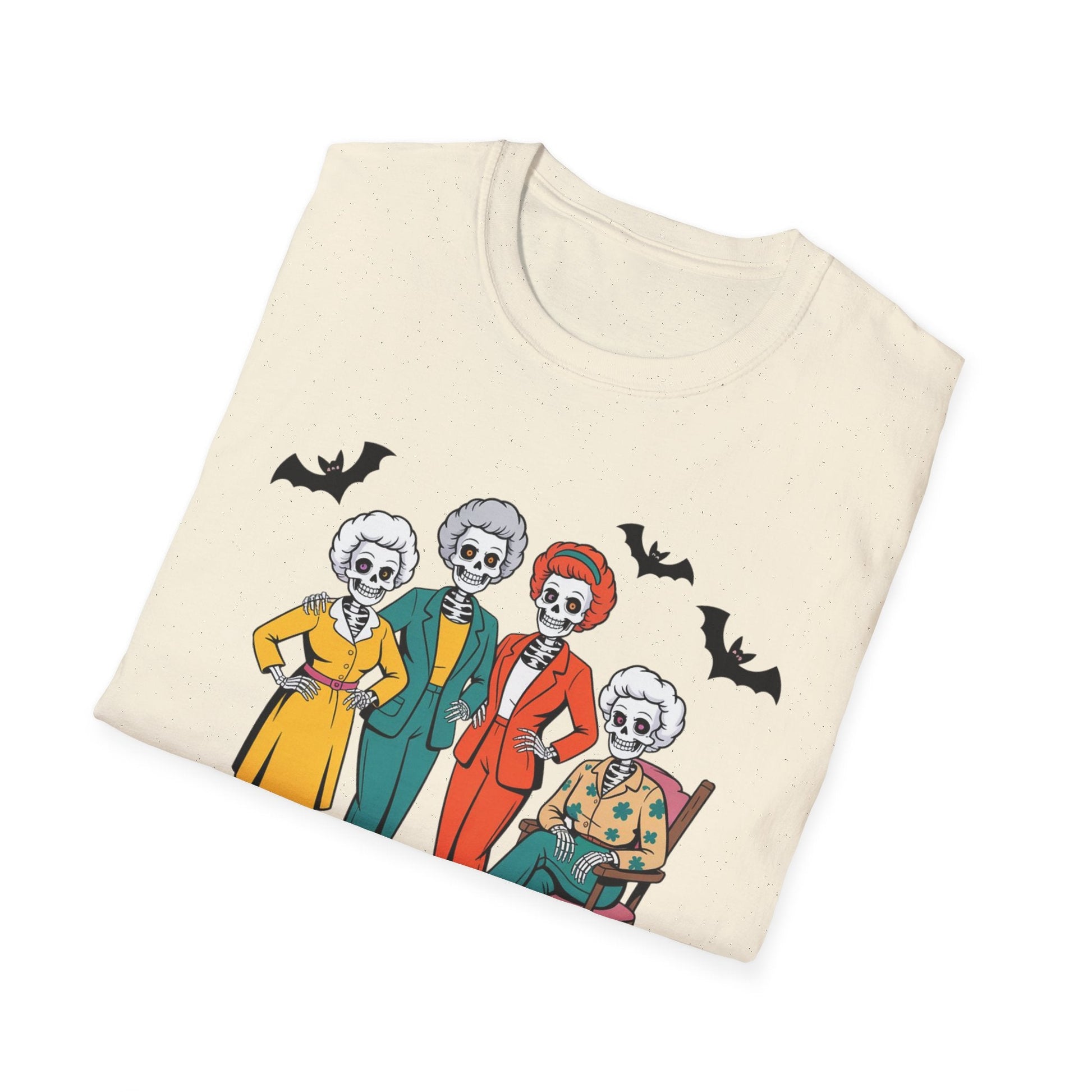 Golden Ghouls Unisex T-Shirt, Halloween Costume Tee, Spooky Style Shirt, Casual Fall Wear, Perfect for Ghoulish Gatherings - Shirt Happens Graphics