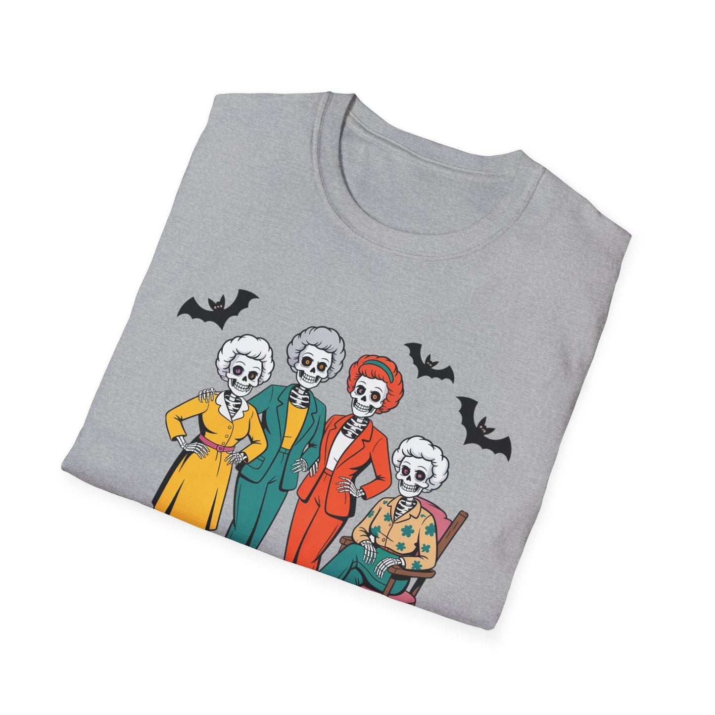 Golden Ghouls Unisex T-Shirt, Halloween Costume Tee, Spooky Style Shirt, Casual Fall Wear, Perfect for Ghoulish Gatherings - Shirt Happens Graphics