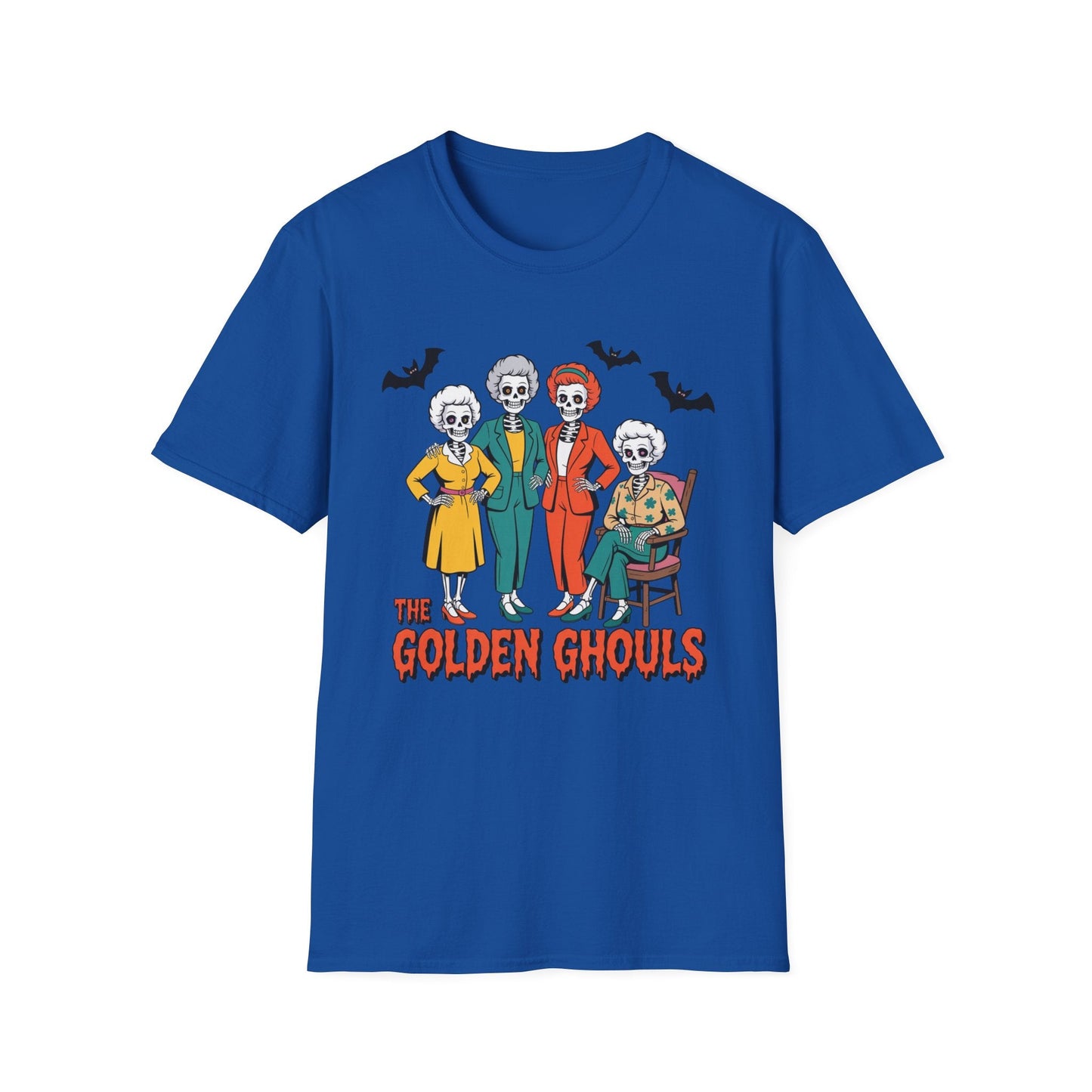 Golden Ghouls Unisex T-Shirt, Halloween Costume Tee, Spooky Style Shirt, Casual Fall Wear, Perfect for Ghoulish Gatherings - Shirt Happens Graphics