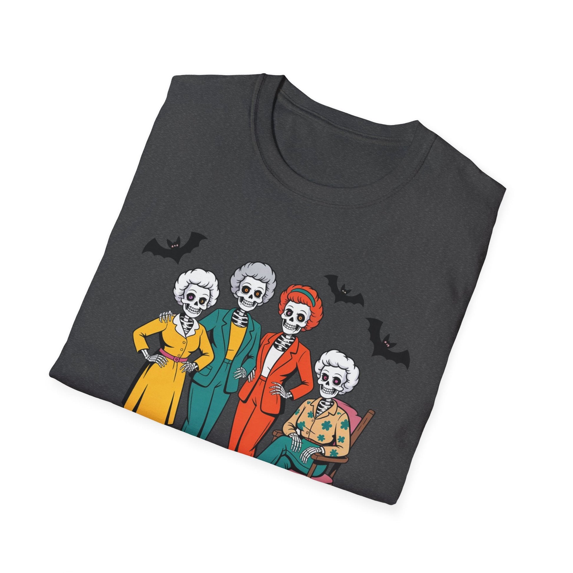 Golden Ghouls Unisex T-Shirt, Halloween Costume Tee, Spooky Style Shirt, Casual Fall Wear, Perfect for Ghoulish Gatherings - Shirt Happens Graphics