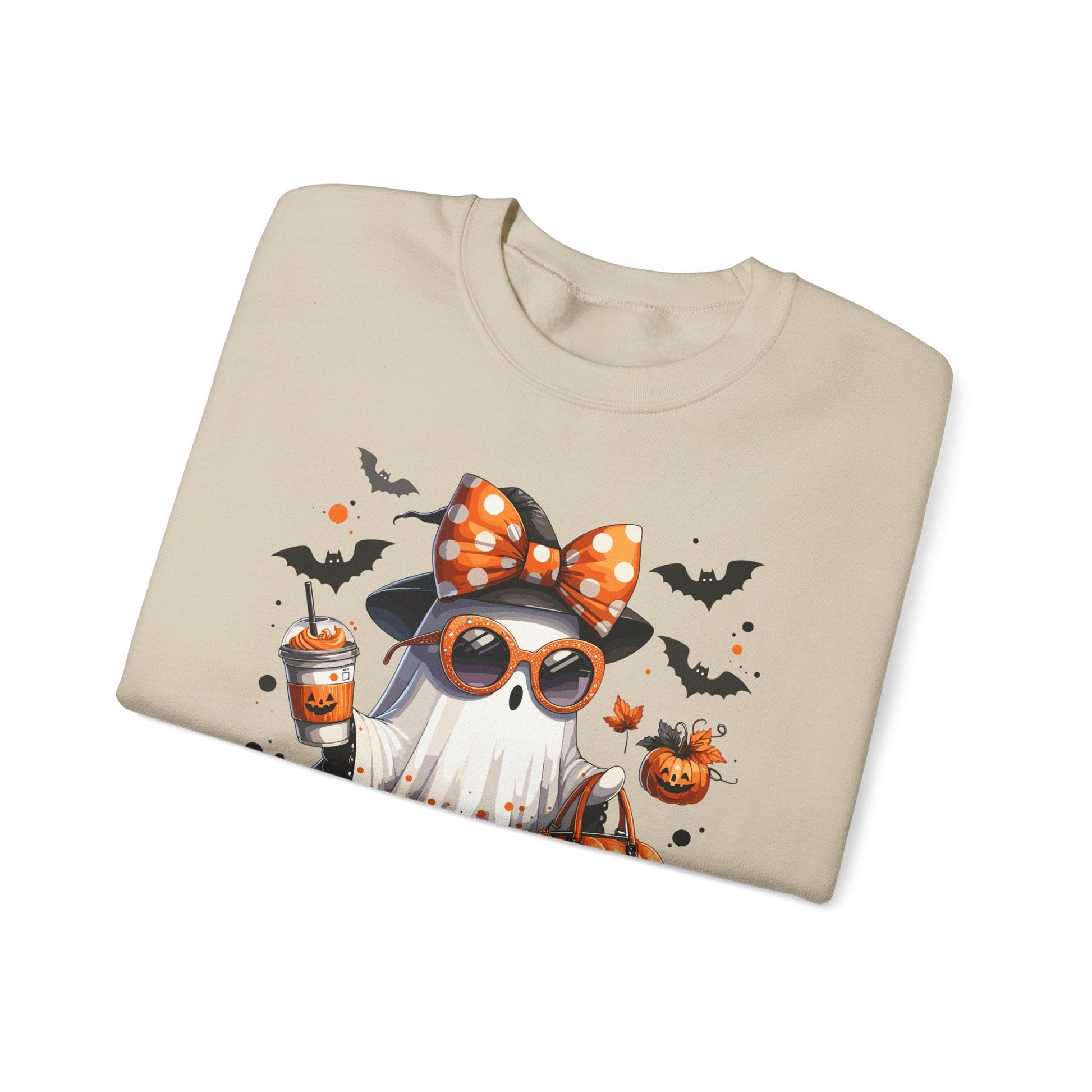 Halloween Jellyfish Sweatshirt, Unisex Cozy Crewneck, Cute Fall Fashion, Spooky Season Apparel, Perfect for October Parties, Pumpkin [...] - Shirt Happens Graphics