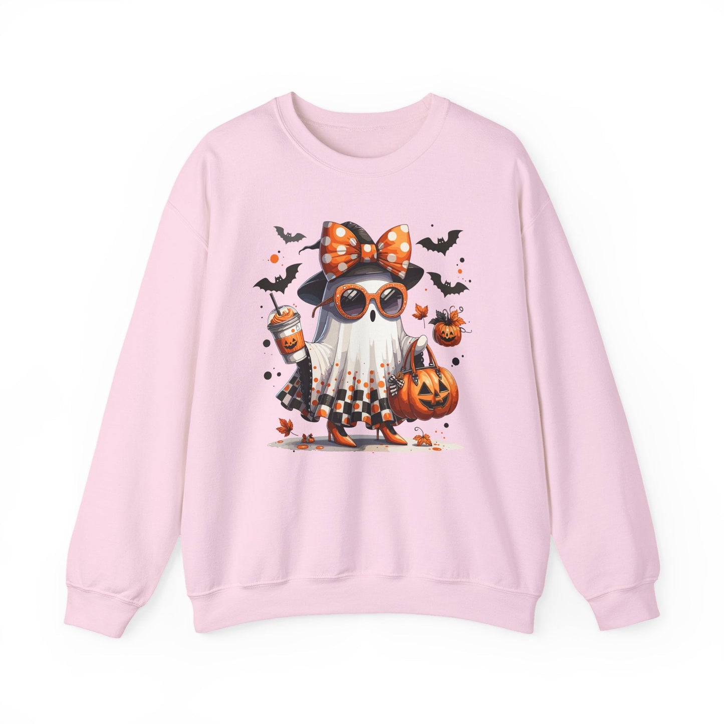 Halloween Jellyfish Sweatshirt, Unisex Cozy Crewneck, Cute Fall Fashion, Spooky Season Apparel, Perfect for October Parties, Pumpkin [...] - Shirt Happens Graphics