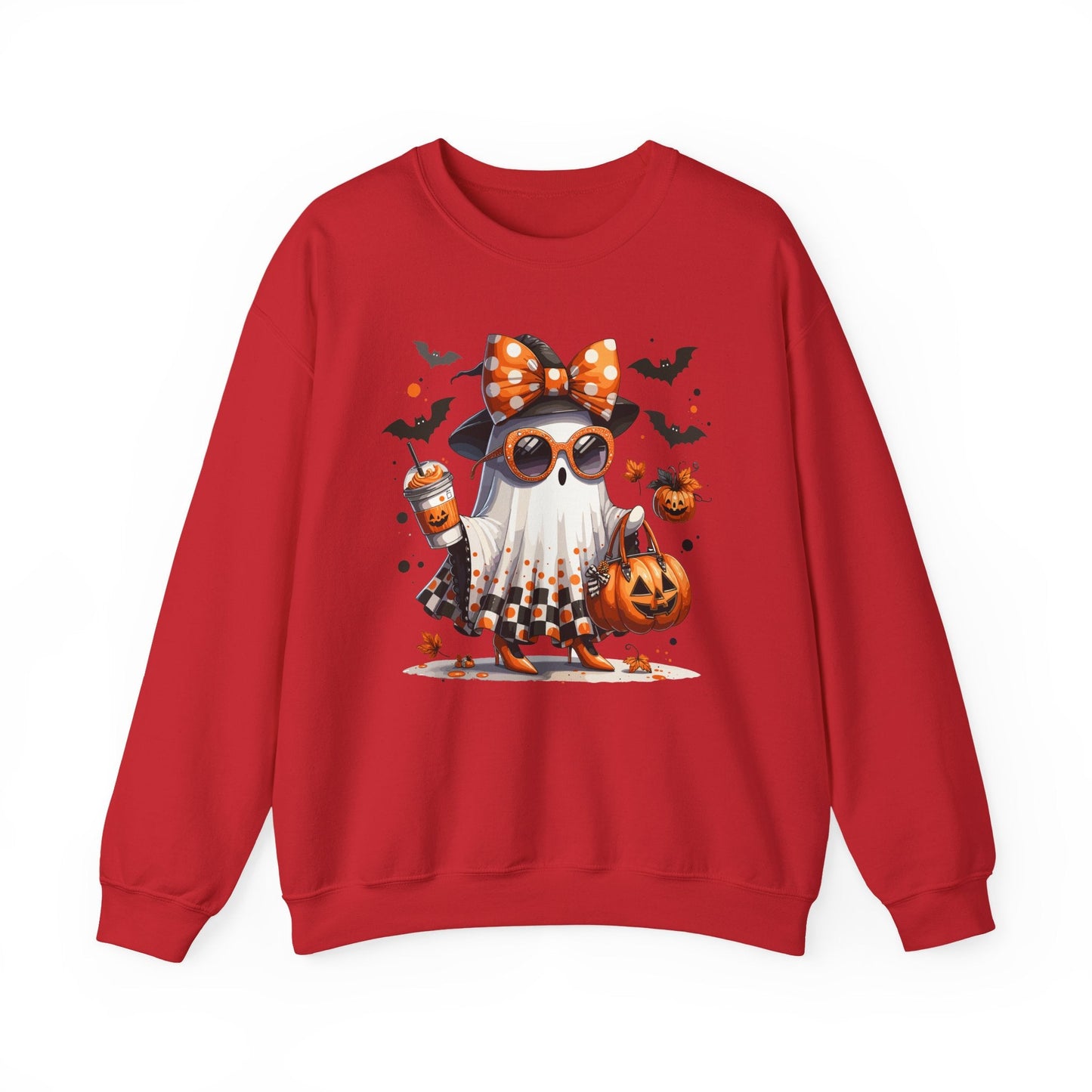 Halloween Jellyfish Sweatshirt, Unisex Cozy Crewneck, Cute Fall Fashion, Spooky Season Apparel, Perfect for October Parties, Pumpkin [...] - Shirt Happens Graphics