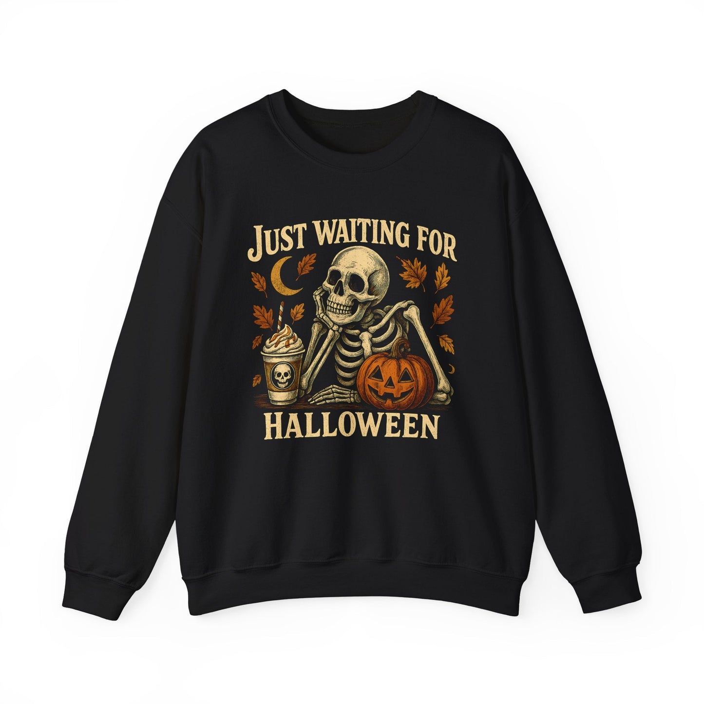 Halloween Skeleton Sweatshirt | Unisex Crewneck | Spooky Autumn Vibes | Fall Apparel | Perfect for Halloween Parties, Festive Gatherings - Shirt Happens Graphics