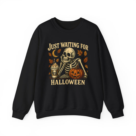 Halloween Skeleton Sweatshirt | Unisex Crewneck | Spooky Autumn Vibes | Fall Apparel | Perfect for Halloween Parties, Festive Gatherings - Shirt Happens Graphics