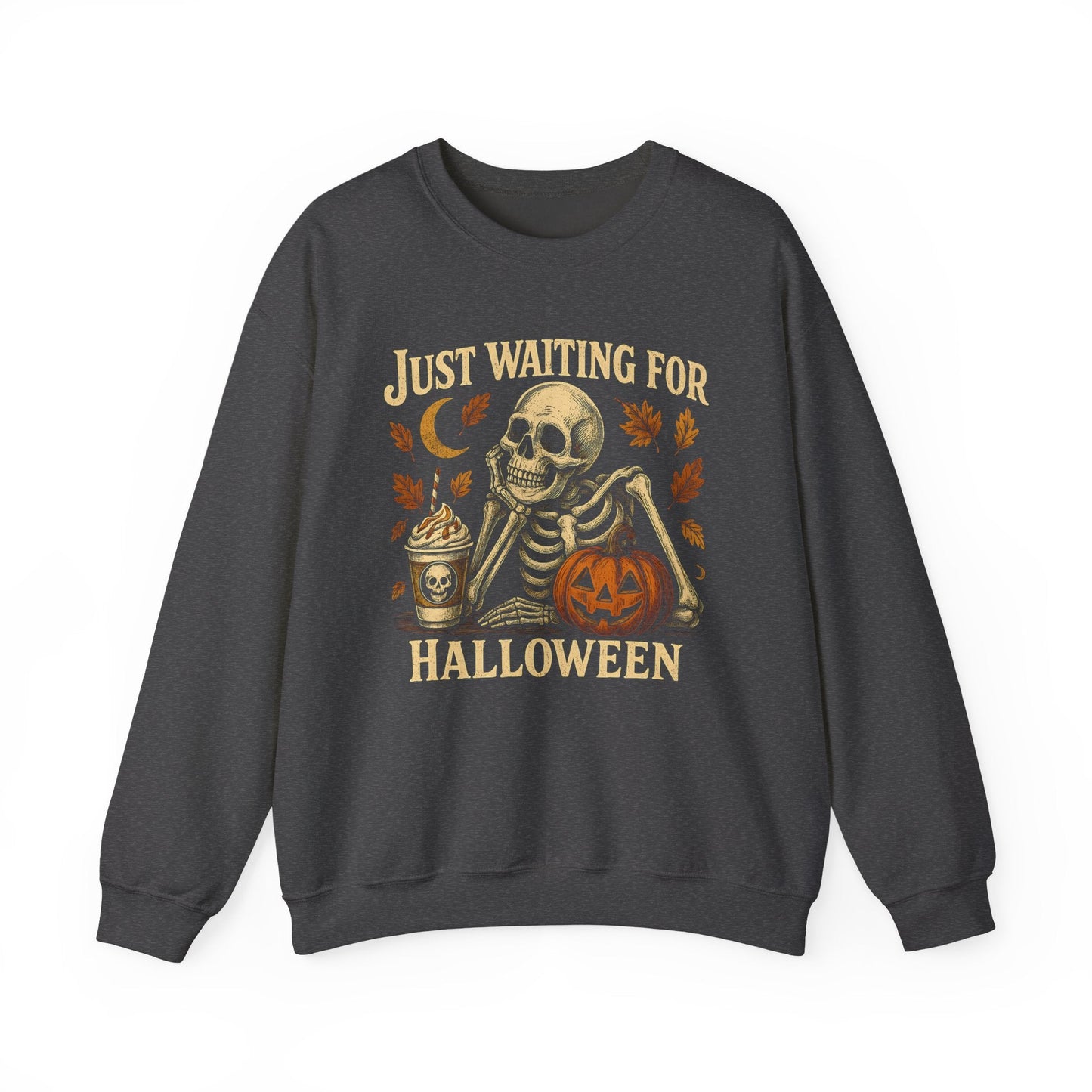 Halloween Skeleton Sweatshirt | Unisex Crewneck | Spooky Autumn Vibes | Fall Apparel | Perfect for Halloween Parties, Festive Gatherings - Shirt Happens Graphics