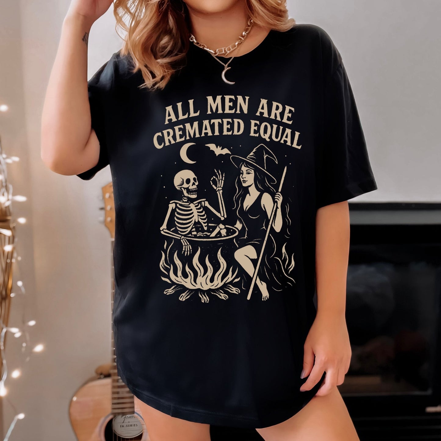 Halloween Witty Tee, Oversized Graphic Tee - Shirt Happens Graphics