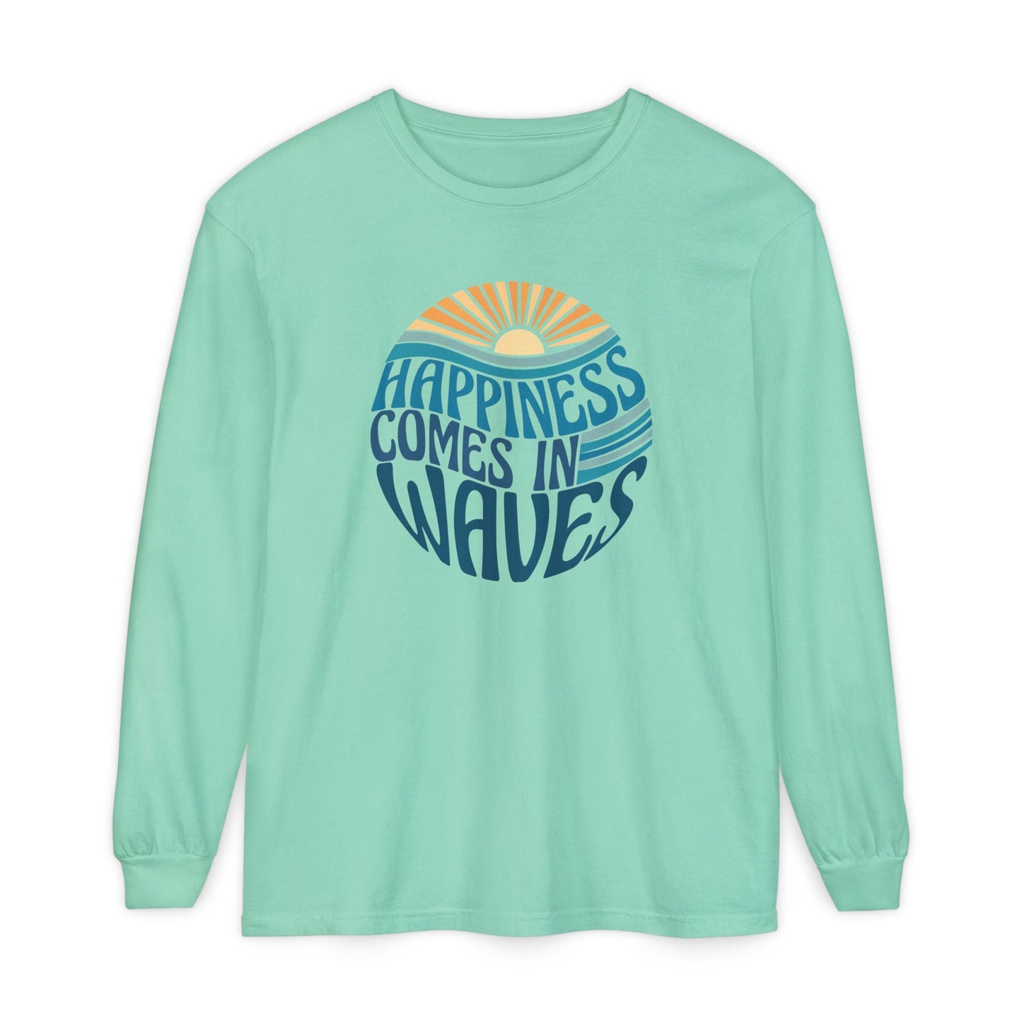 Happiness Comes in Waves Tee, Beachwear, Casual Outfit, Gift for Ocean Lovers, Summer Apparel - Shirt Happens Graphics