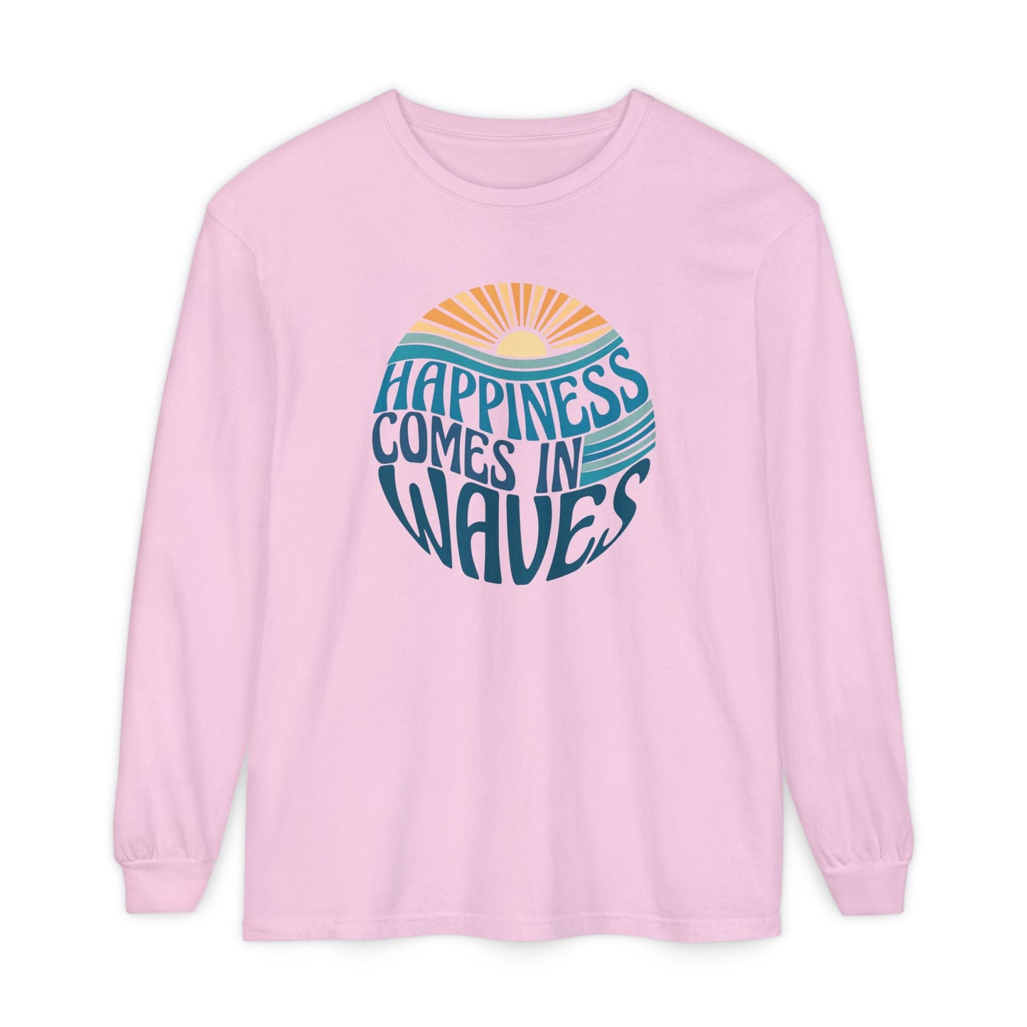 Happiness Comes in Waves Tee, Beachwear, Casual Outfit, Gift for Ocean Lovers, Summer Apparel - Shirt Happens Graphics