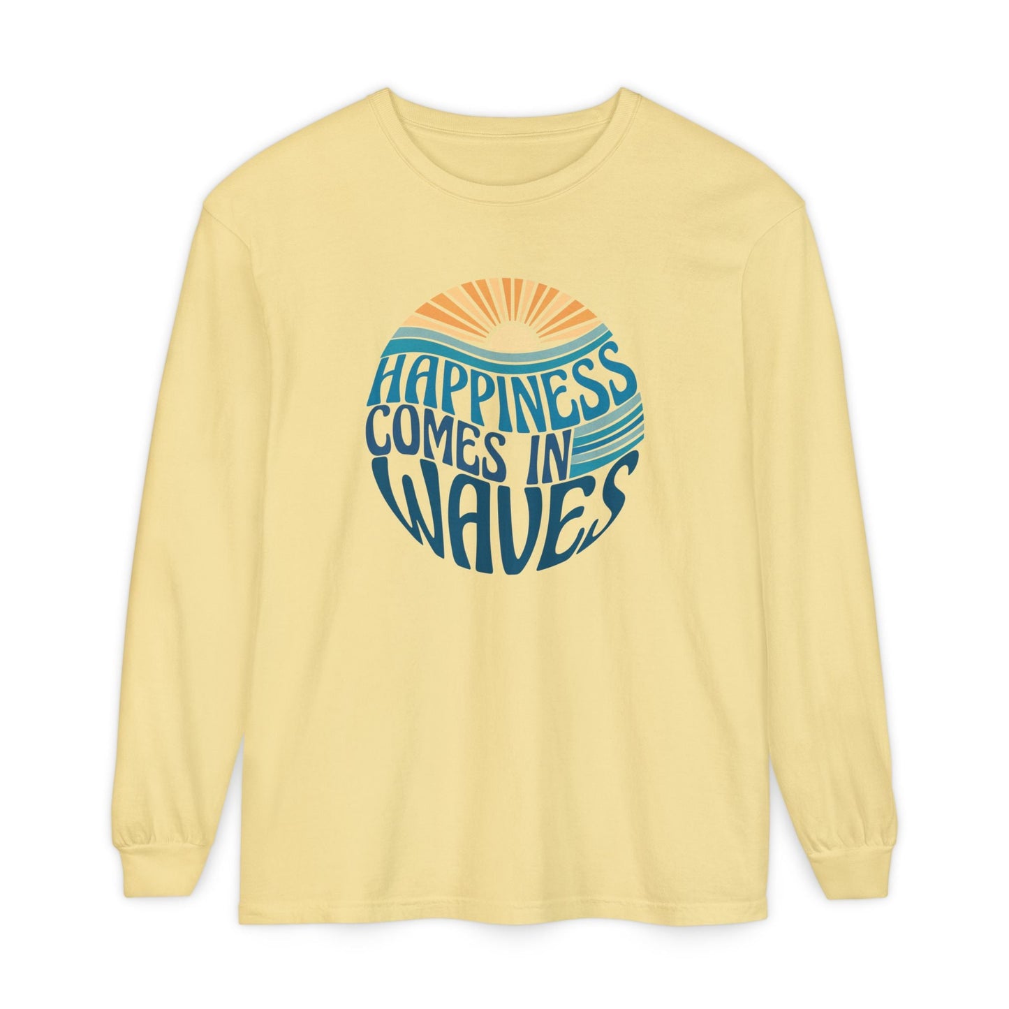 Happiness Comes in Waves Tee, Beachwear, Casual Outfit, Gift for Ocean Lovers, Summer Apparel - Shirt Happens Graphics