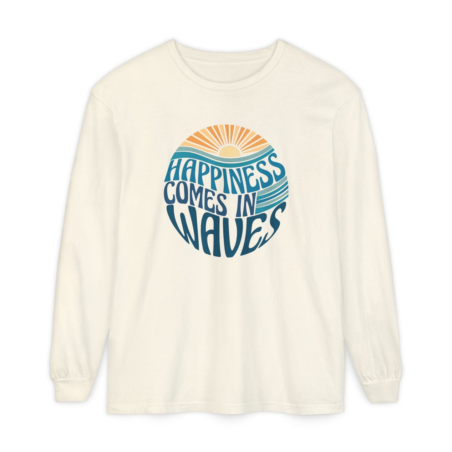 Happiness Comes in Waves Tee, Beachwear, Casual Outfit, Gift for Ocean Lovers, Summer Apparel - Shirt Happens Graphics