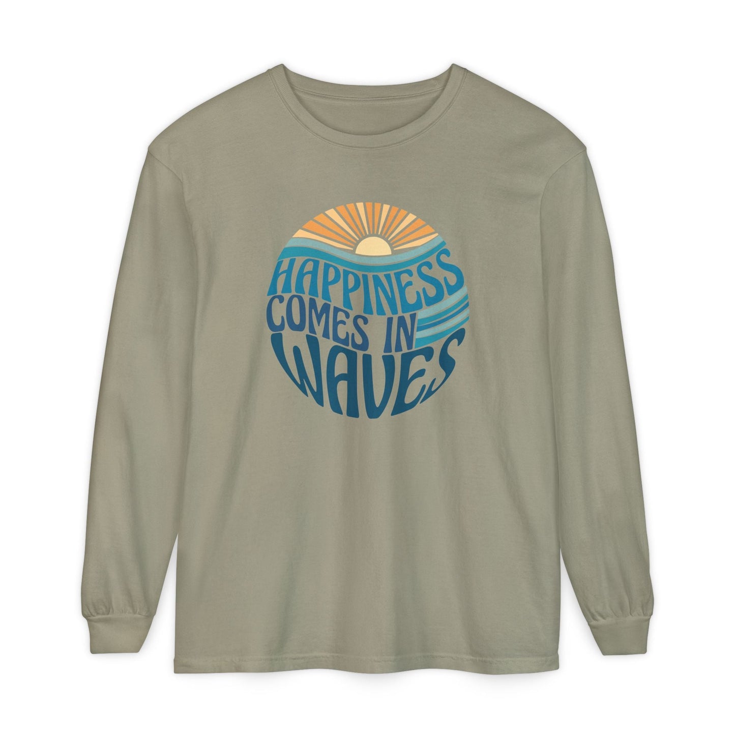 Happiness Comes in Waves Tee, Beachwear, Casual Outfit, Gift for Ocean Lovers, Summer Apparel - Shirt Happens Graphics