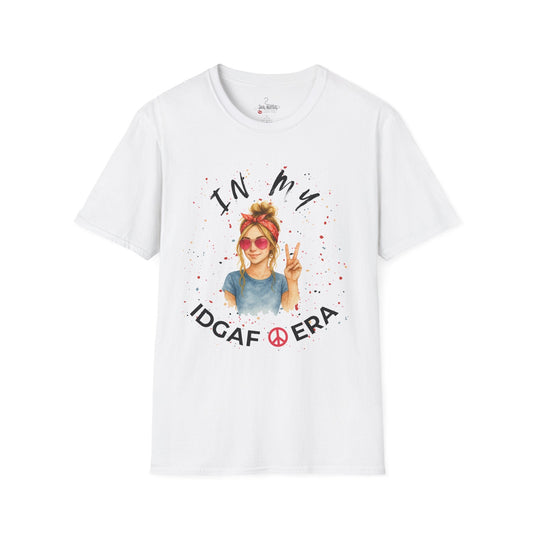 IDGAF ERA - Trendy Graphic T-Shirt for Casual Vibes - Perfect Gift for Friends, Birthday Celebration, Festivals, Everyday Wear, Unique Style - Shirt Happens Graphics